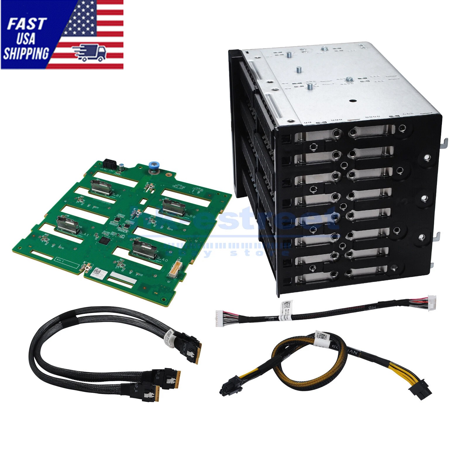Dell PowerEdge T640 8*2.5 Nvme U.2 HDD Backplane Cage Upgrade Kit PX52P P78D4 US