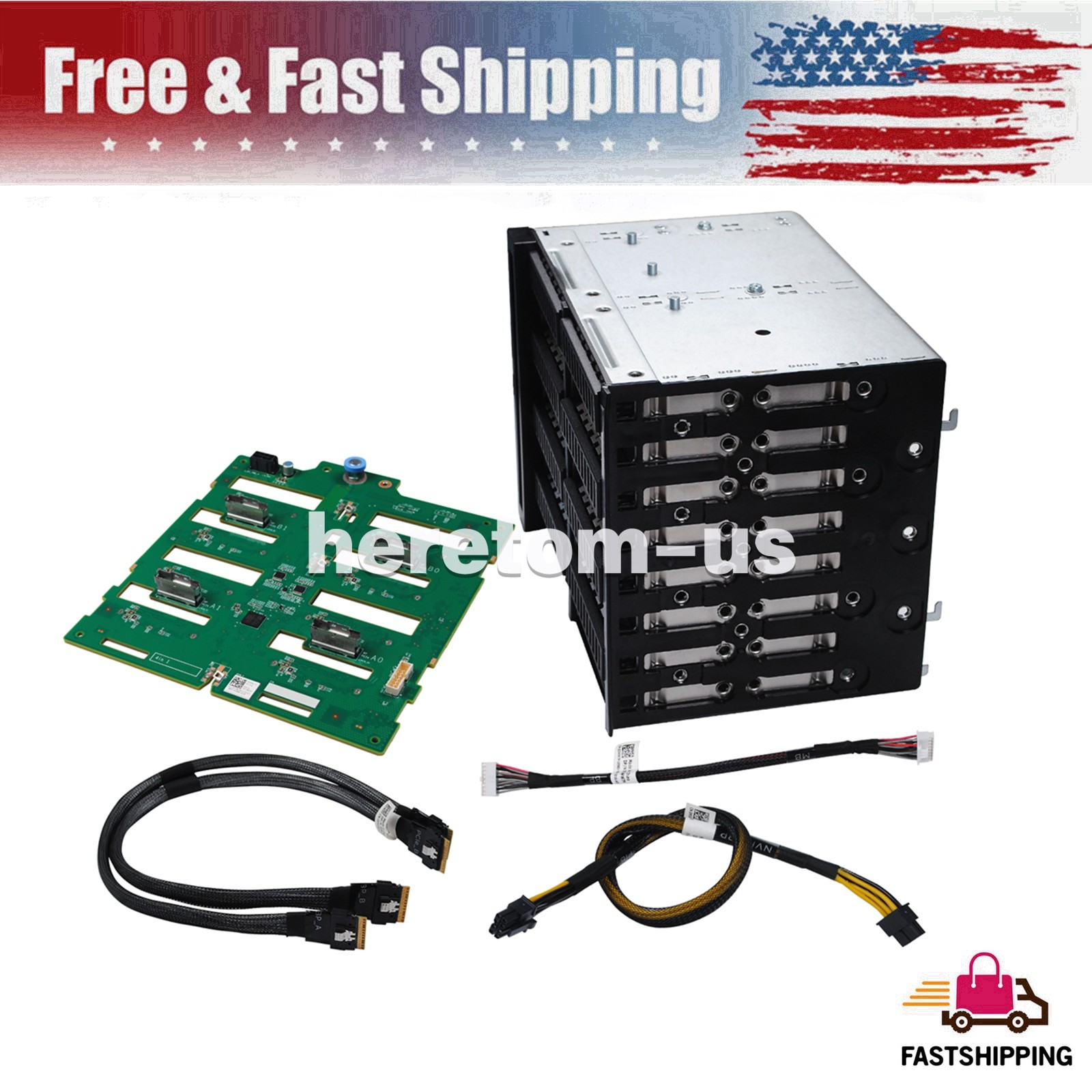 For Dell Poweredge T640 8*2.5 Nvme U.2 HDD Backplane Cage Upgrade Kit PX52P
