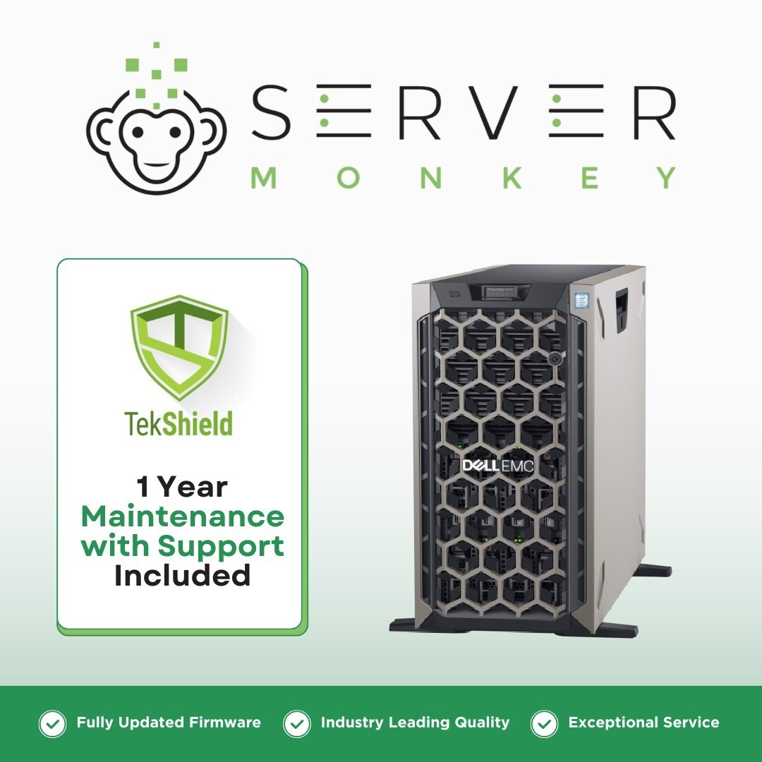 Dell PowerEdge T440 Server | 2x Silver 4116 24 Cores | 64GB | 8x HDD Trays