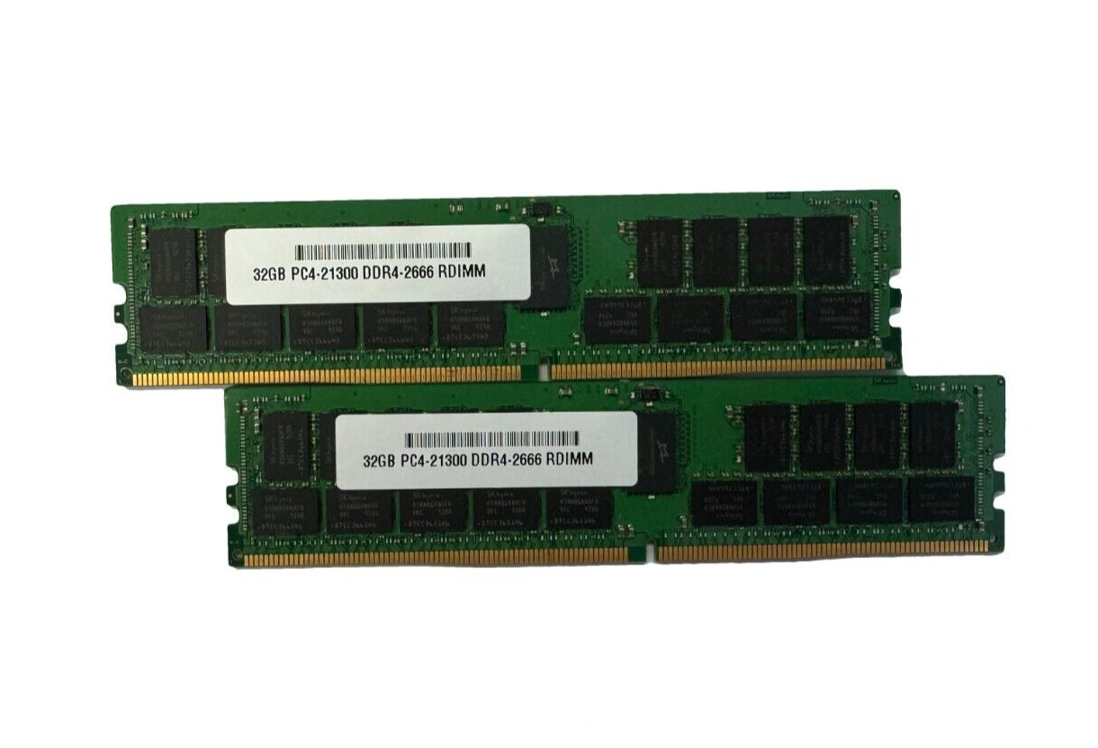 64GB 2x 32GB 2666MHz Dell PowerEdge T430 T440 T630 T640 M640 ECC Server Memory