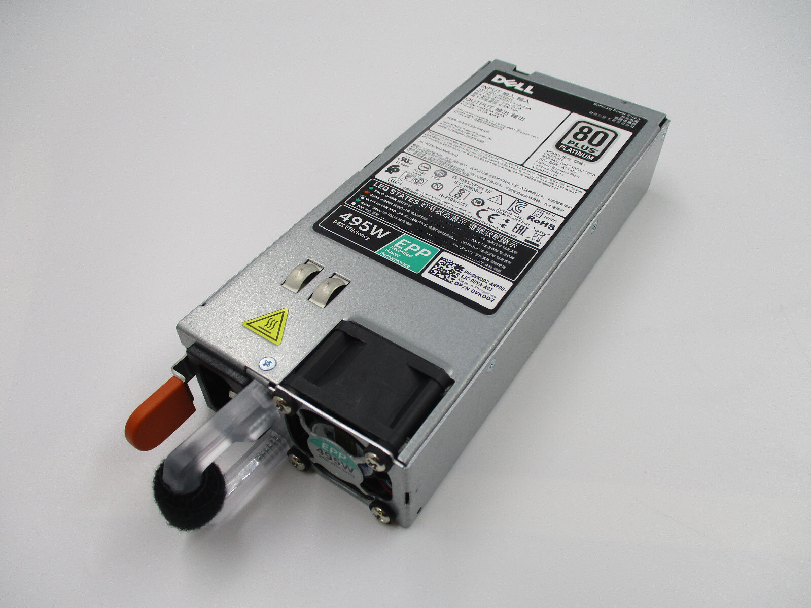 Dell PowerEdge T440 495W 80+ Platinum E495E-S1 Power Supply Dell P/N: 0VKDD2