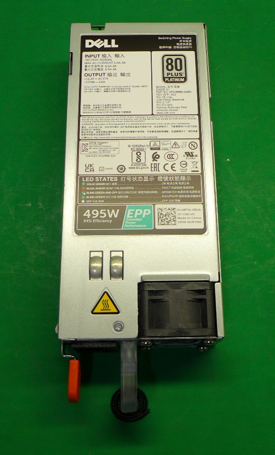 NEW Dell PowerEdge R720 R620 R520 495W 80+ Platinum Power Supply GRTNK