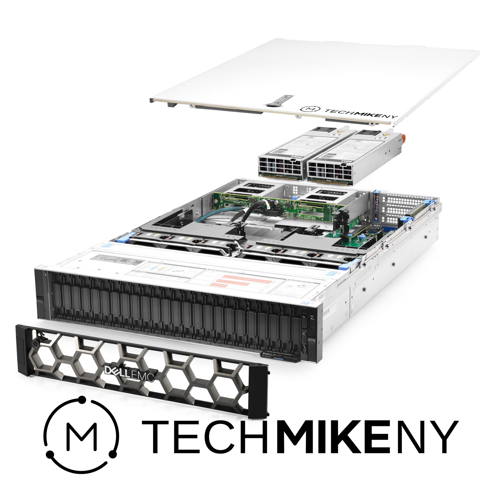 Dell PowerEdge R740xd Server 3.60Ghz 8-Core 128GB RAM 15TB Storage Bezel