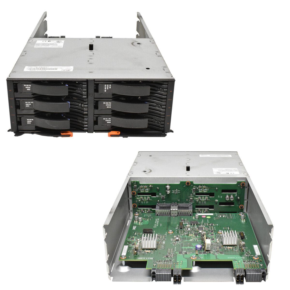 IBM BladeCenter S 6-Disk Storage Module 44E8057 + 6x 3.5″ HDD Caddie 42R4127