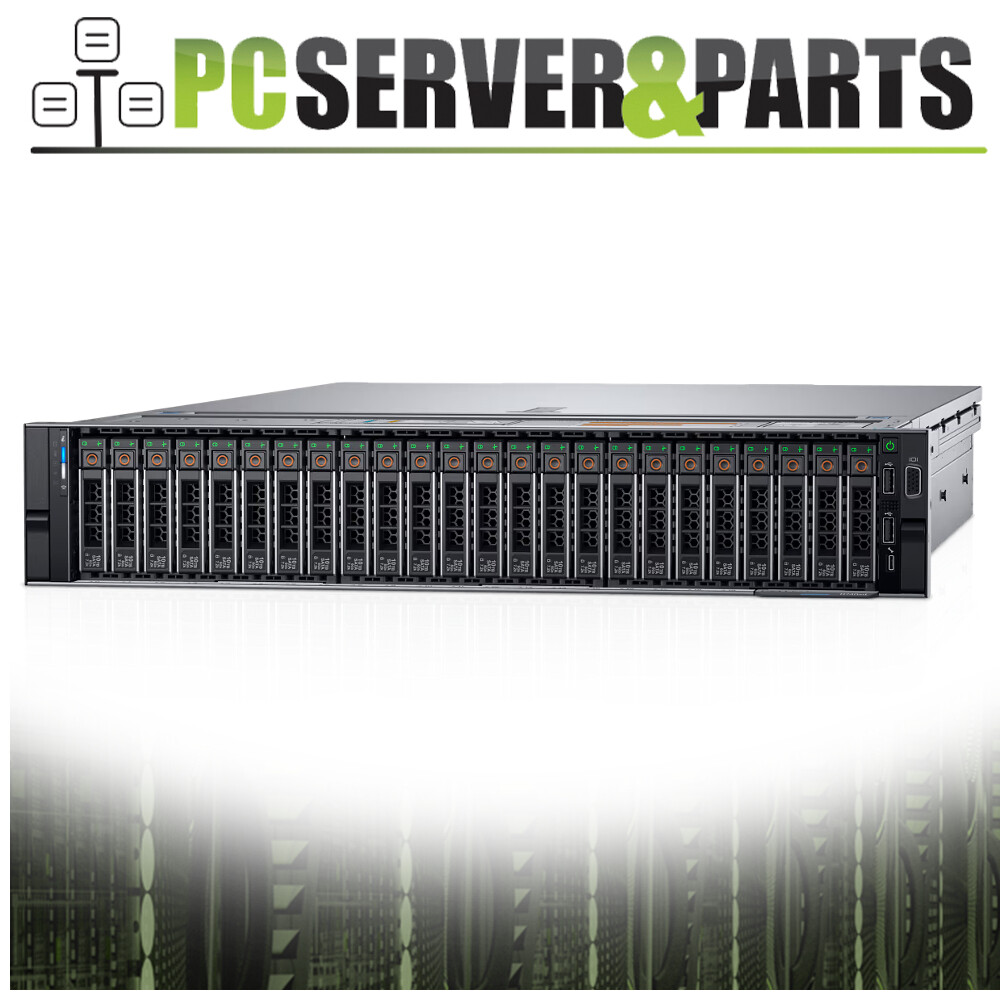 Dell PowerEdge R740xd Server 2x Gold 6154 512GB H730p x540/I350 24x Trays Rails