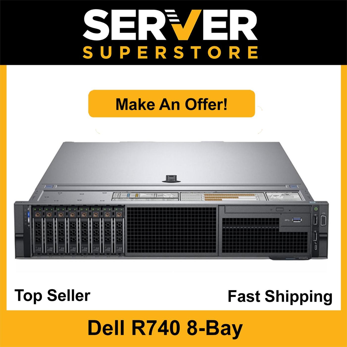 Dell PowerEdge R740 Server 2x Gold 6138 = 40 Cores 64GB RAM H730P 2x 1.2TB SAS
