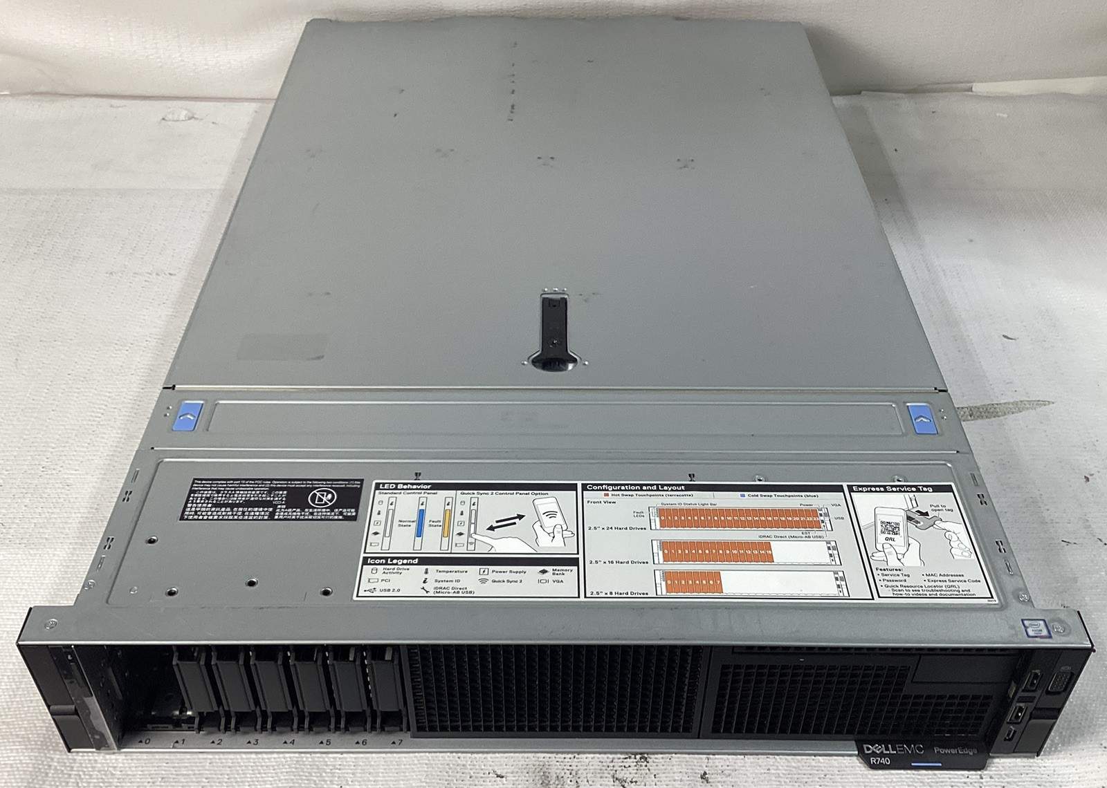 Dell PowerEdge R740 Server 2 x Xeon Platinum 8268 80GB RAM NO HDD H740P
