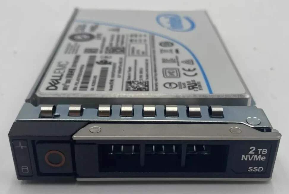 NEW Dell Enterprise 2TB NVMe PCIe3 RI 2.5″ TLC SSD 9H31J in 14/15/16th Gen Caddy