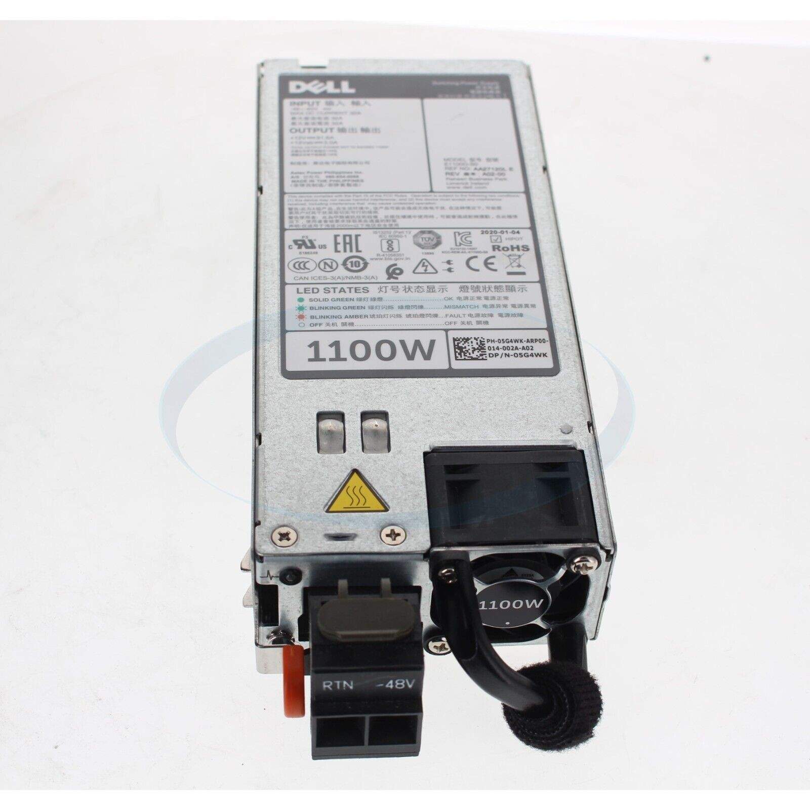 Dell 5G4WK 1100Watt DC Hard Wired Power Supply with Terminal Block 6RYJ9