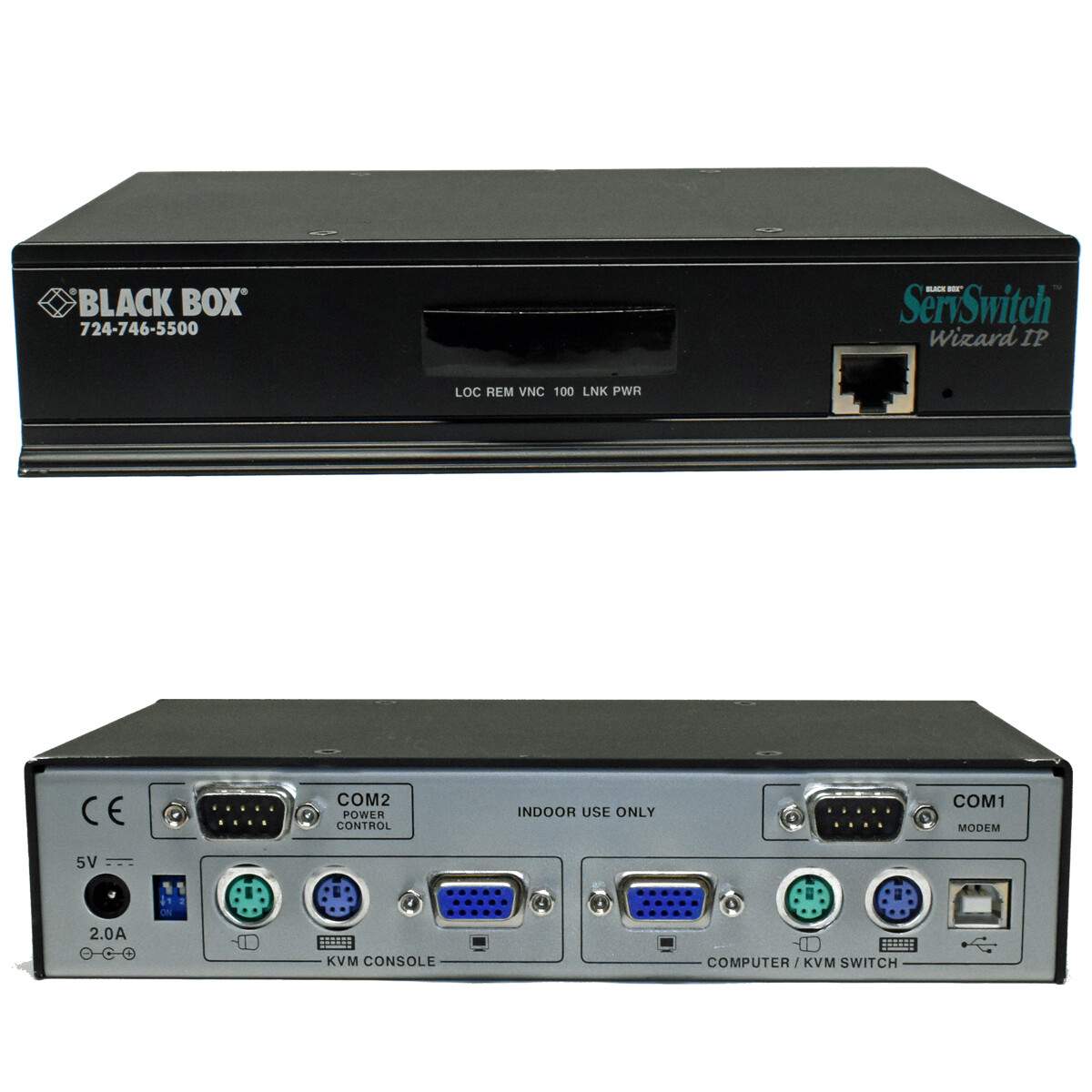 Black Box Serv Switch ACR2004A Wizard IP Remote Manager without 5V Power Supply