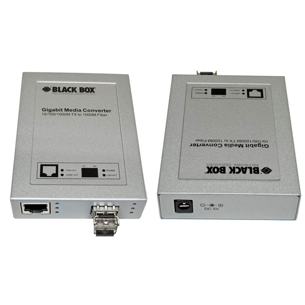 Black Box LGE217AE Gigabit Media Converter for 1000 BASE-TX to 1000 BASE-SX /