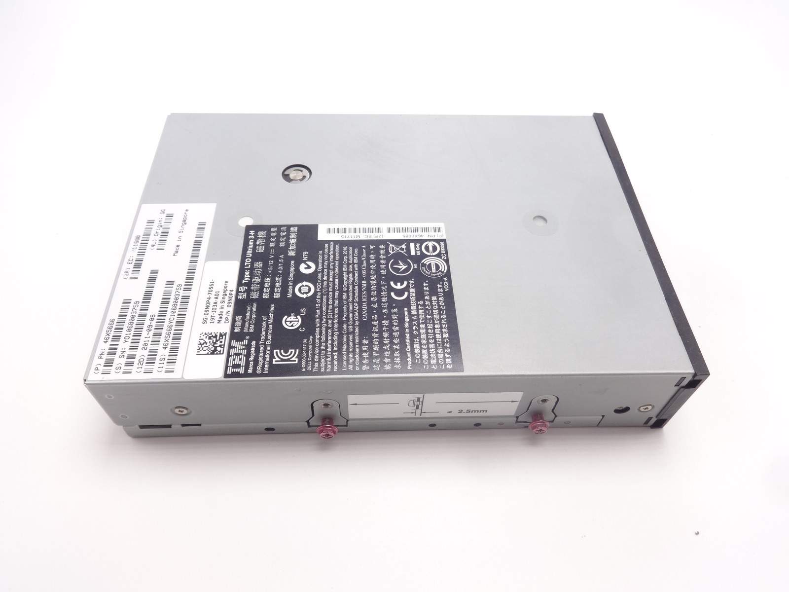 Dell 9N0P4 LTO3 HH SAS Internal V2 400/800 Tape Drive