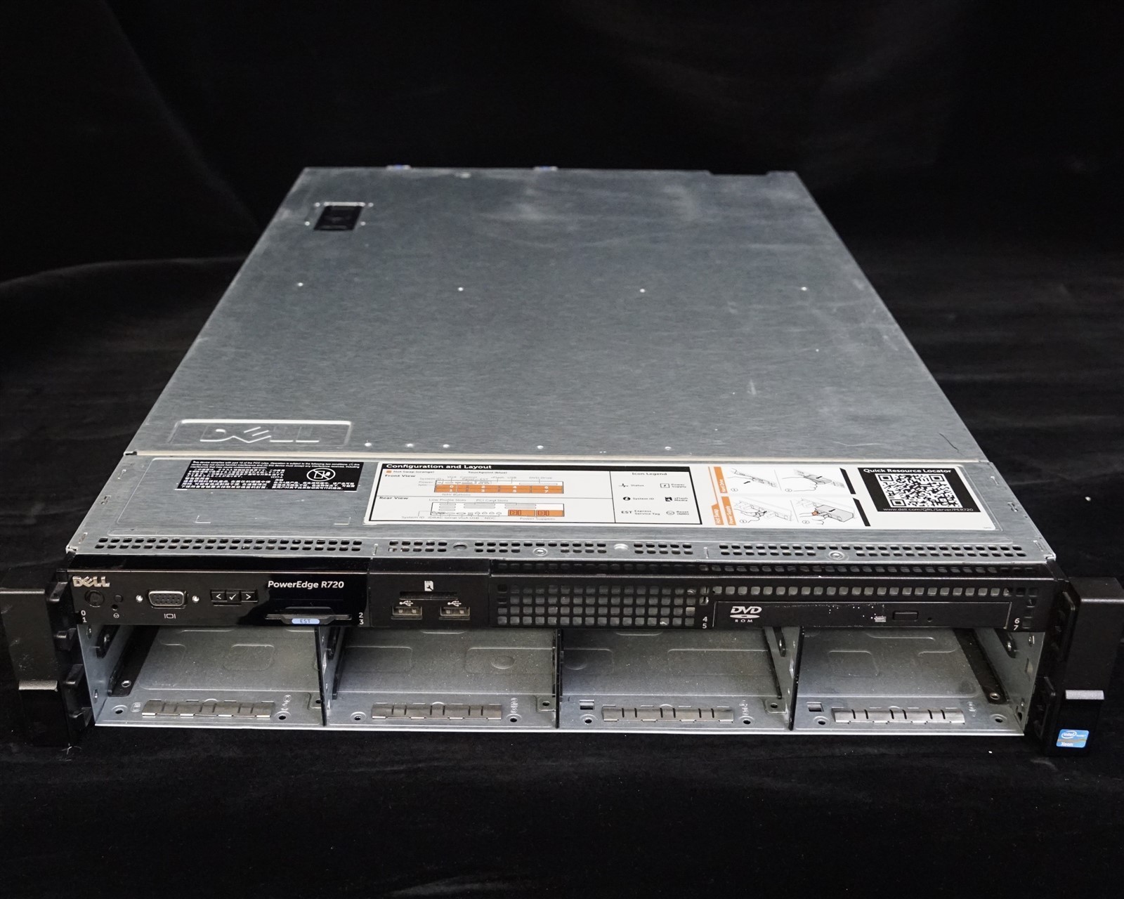 DELL POWEREDGE R720 8LFF 2x 10 CORE E5-2680V2 2.8GHz 32GB RAM H310 NO HDD