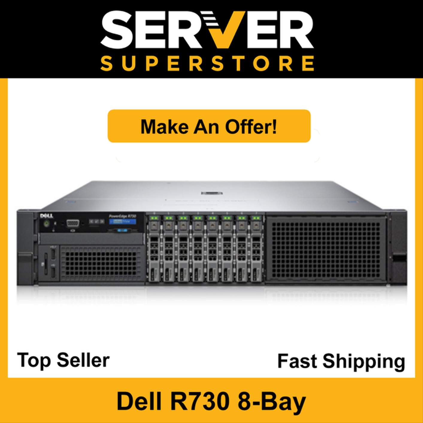 Dell PowerEdge R730 Server 2x E5-2698 V4 = 40 Cores | H730 | 64GB RAM | 8x trays