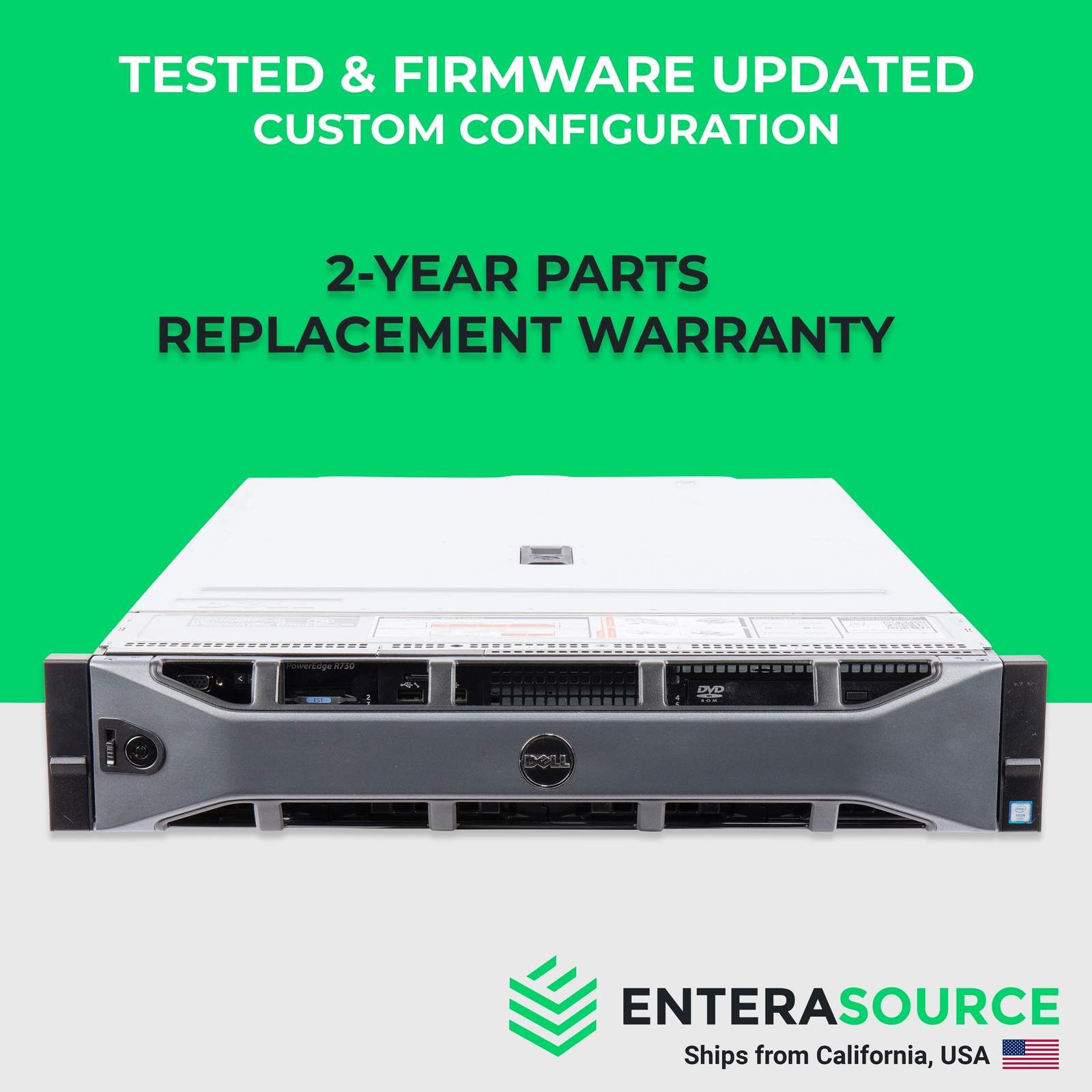 Dell PowerEdge R730 Server 8LFF – Configurable, 2x Xeon, 32GB-256GB RAM