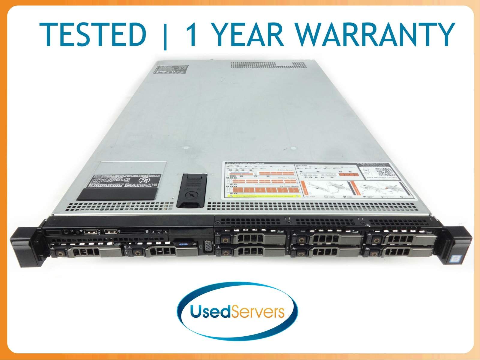 Dell R630 8SFF 2xE5-2670v3 2.3GHZ=24Core 256GB 8xHD Tray 2x750W