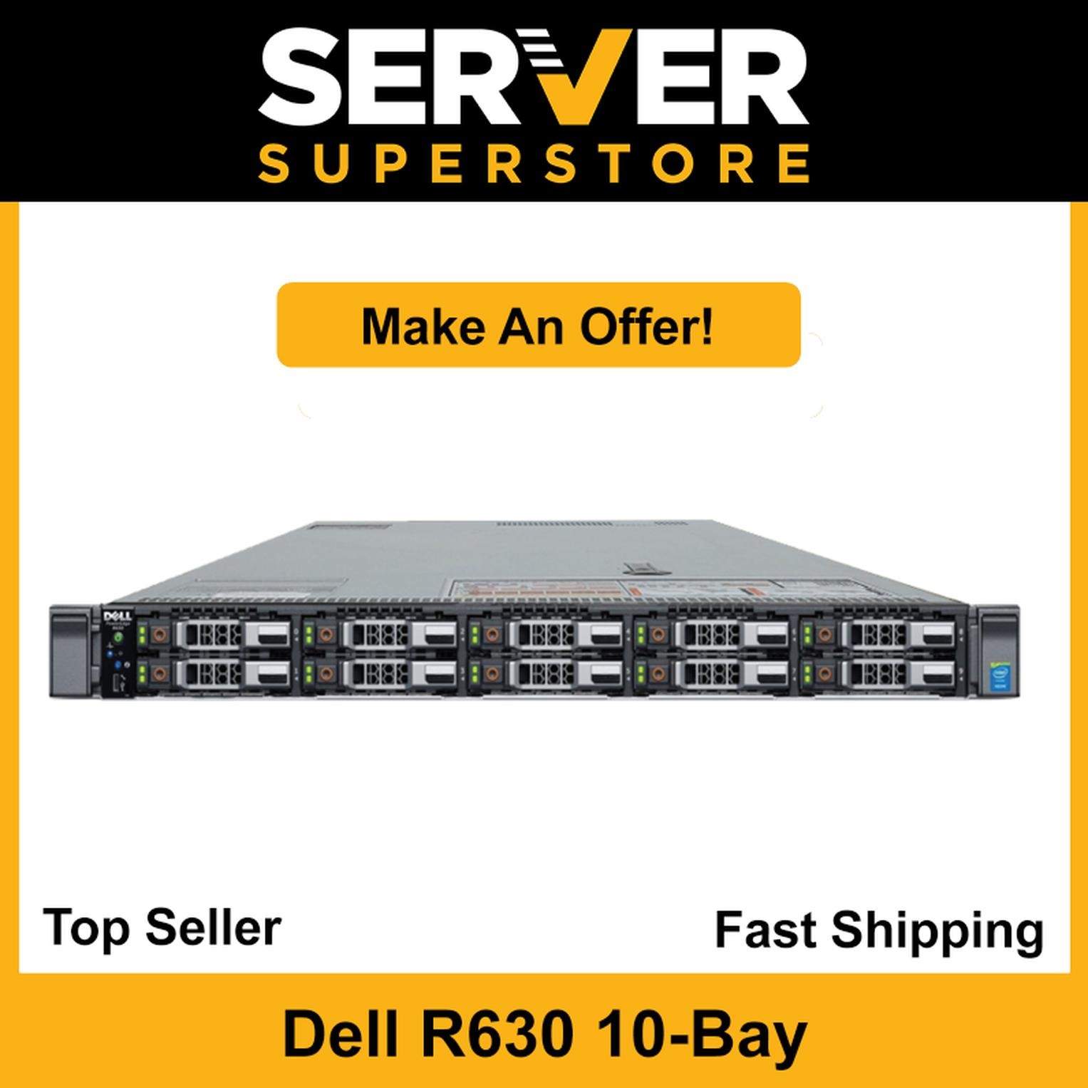 Dell PowerEdge R630 Server 2x E5-2697 V4 = 36 Cores H730P 64GB RAM 10x trays