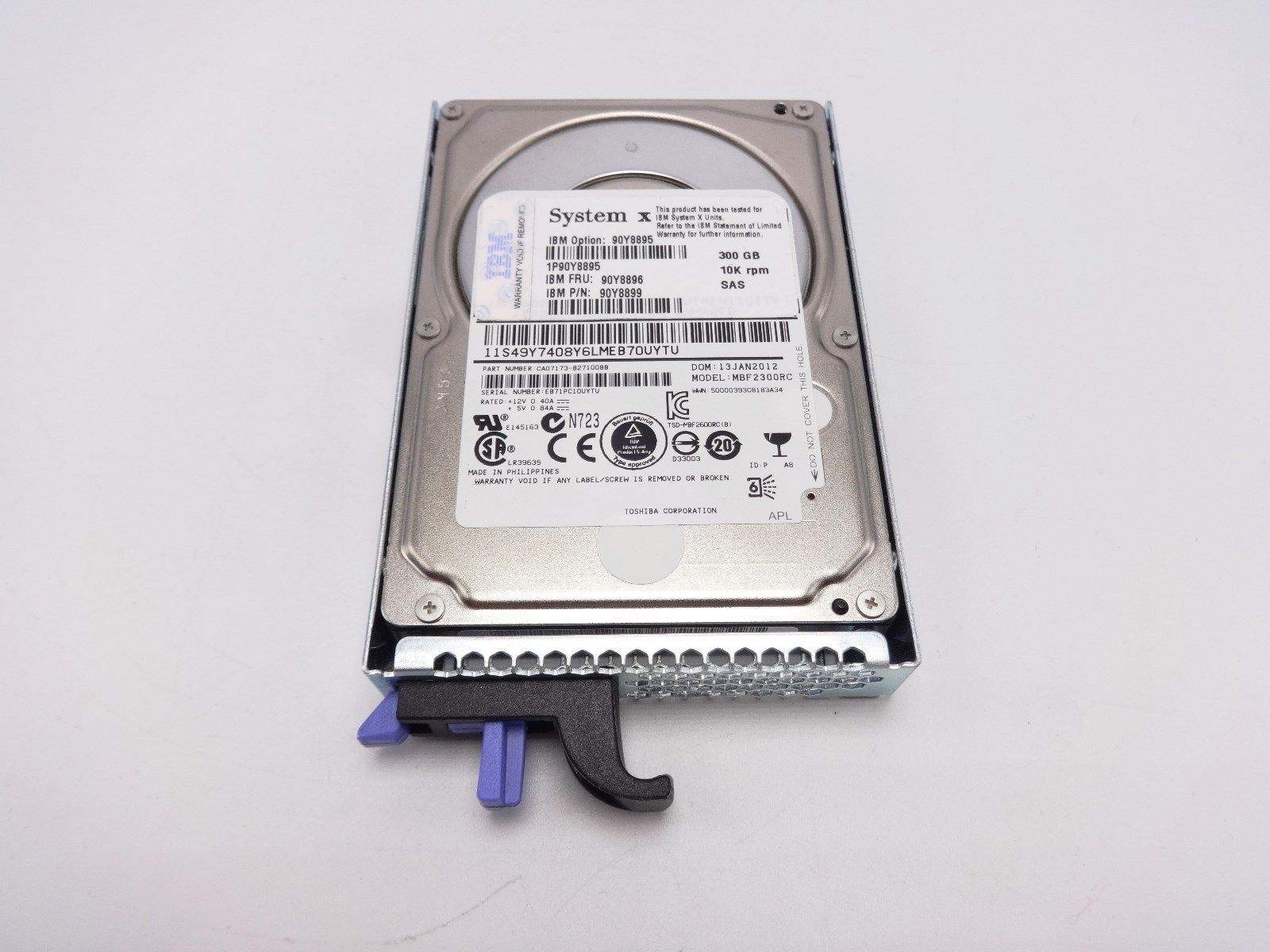 IBM 90Y8896 300GB 10K 2.5″ 6GBPS Hard Drive 90Y8895 90Y8899