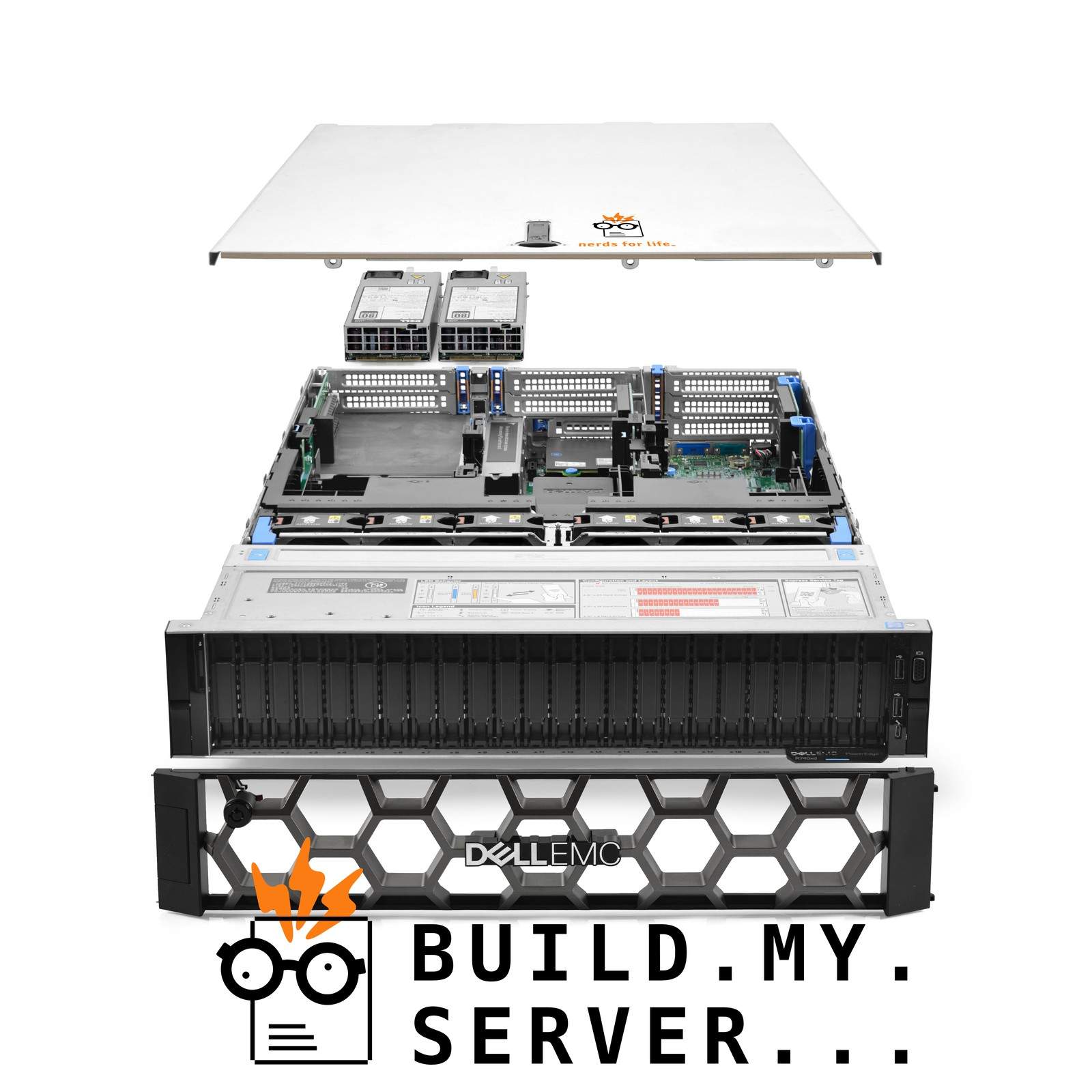 Dell PowerEdge R740xd NVMe Server 2.10Ghz 48-Core 192GB RAM 70.1TB Storage Bezel