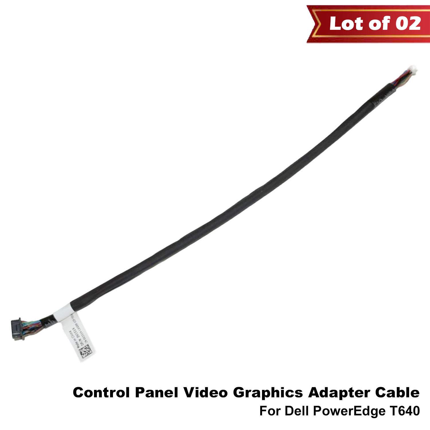 Lot of 2 Dell PowerEdge T640 Control Panel Video Graphics Adapter Cable V1514