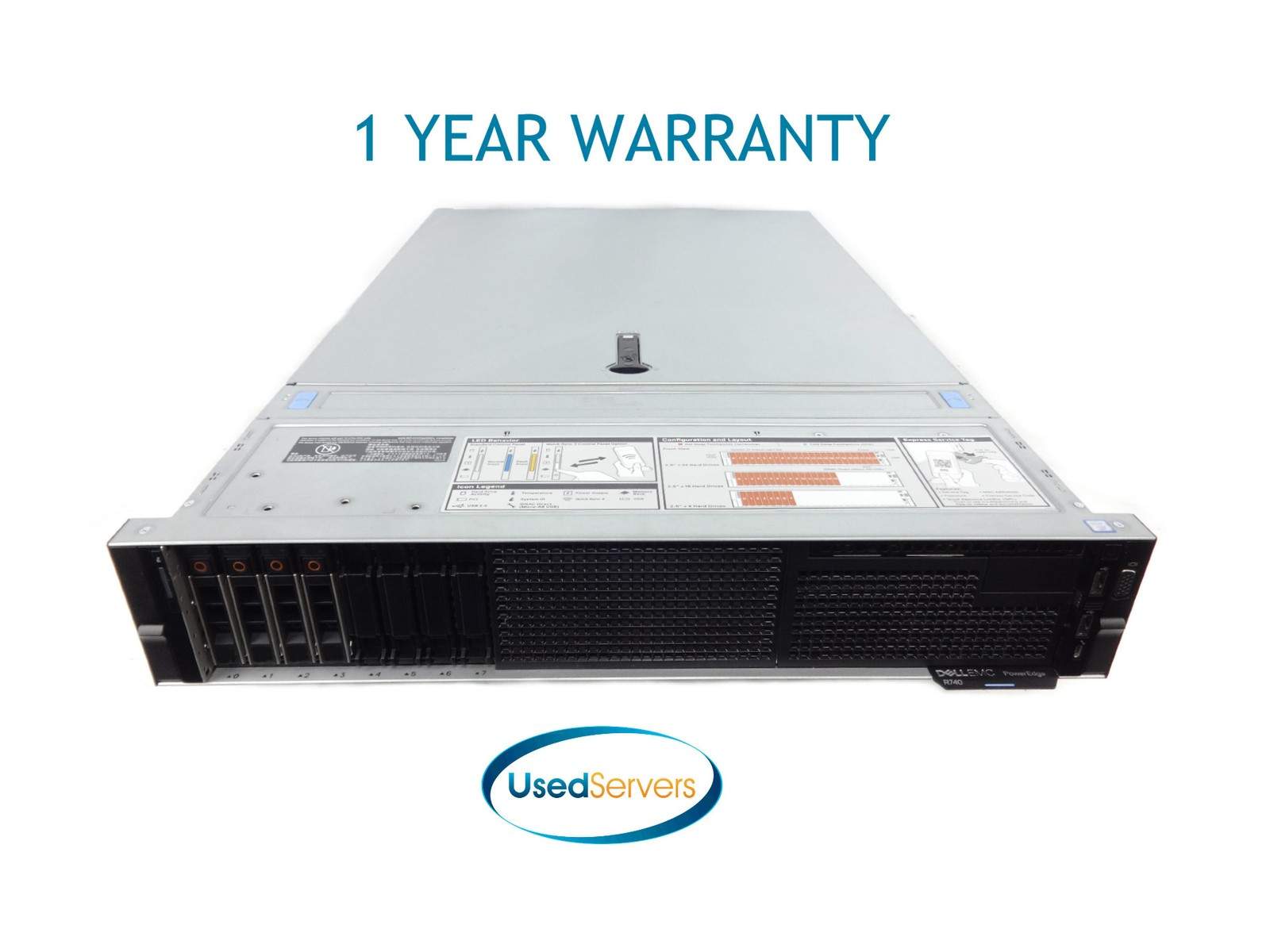 Dell R740 8SFF Server 2xGold 6130 2.1GHZ=32Core 128GB 4×1.2TB 12G SAS 2x1100W