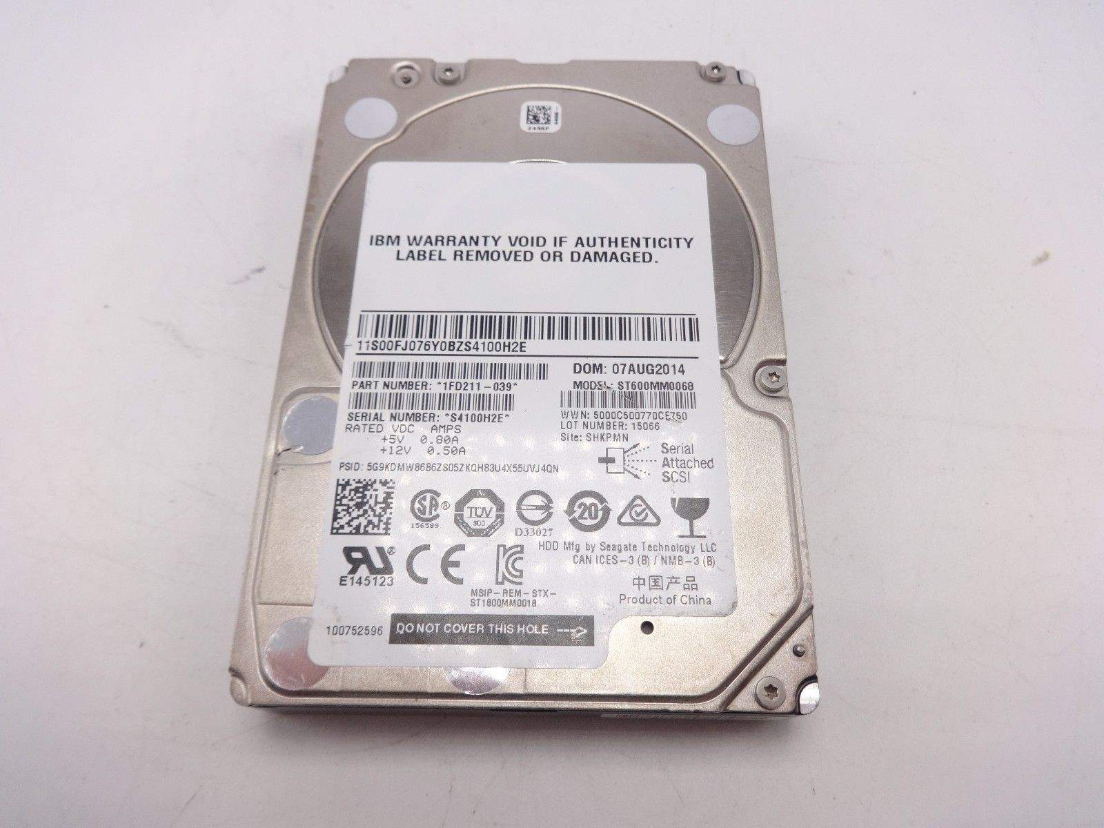 Seagate ST600MM0068 600GB 10K 12GBPS SAS 2.5″ Hard Drive