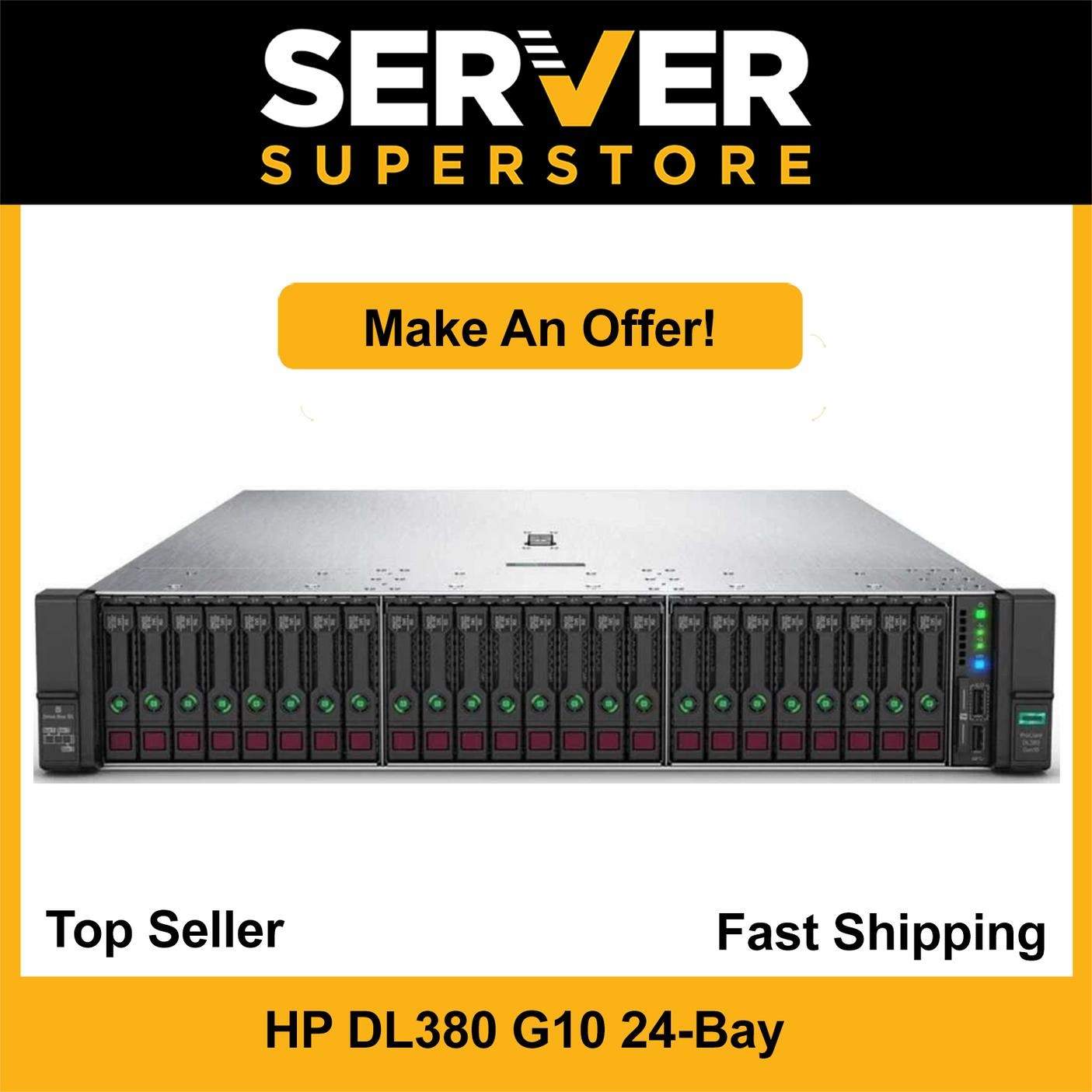 HP ProLiant DL380 G10 Server 2x Gold 6138 =40 Cores P408i 384GB RAM 2x 1.2TB SAS