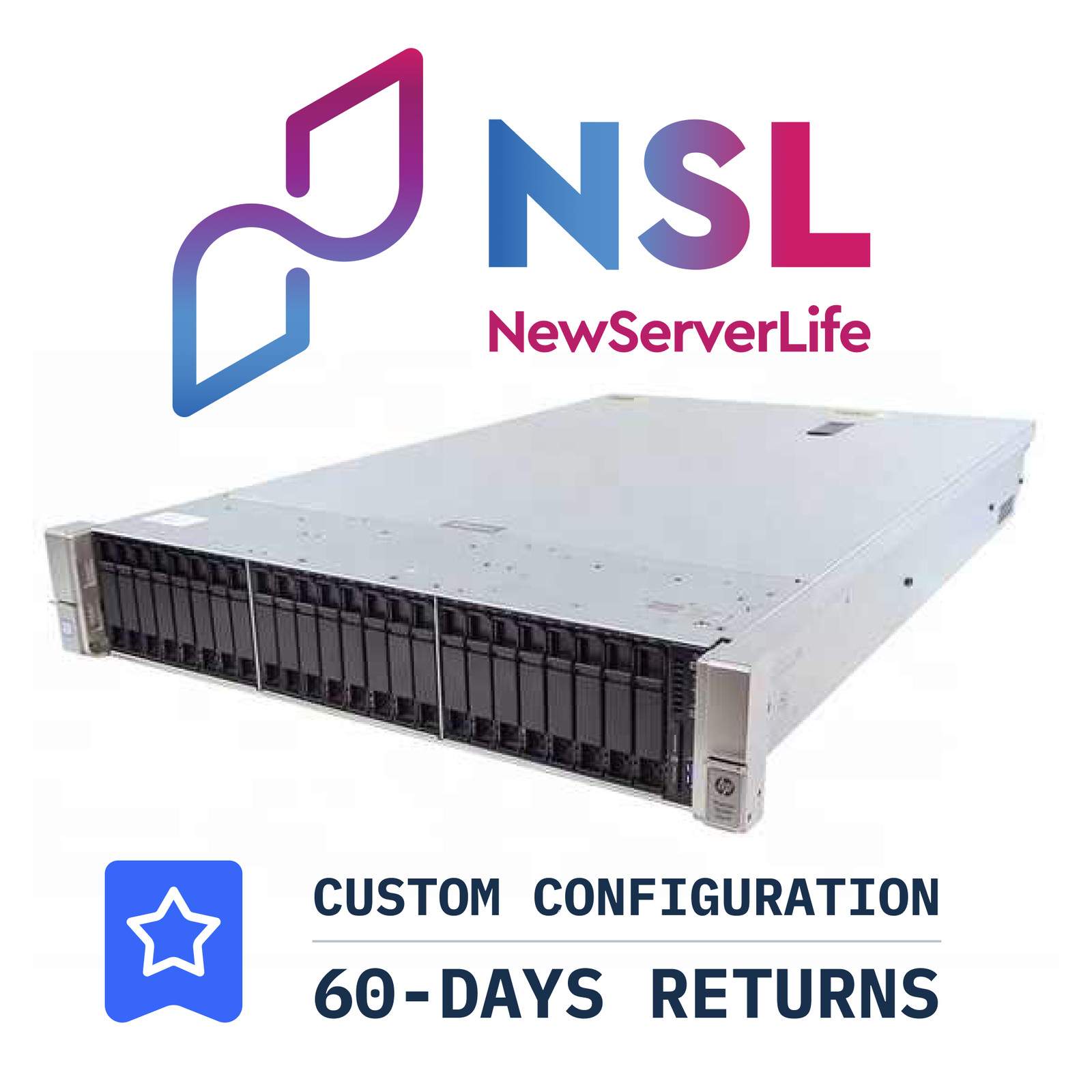 HP ProLiant DL380 Gen9 24SFF 2x E5-2697v3 2.6GHz =28 Cores 64GB P440AR 4xRJ45