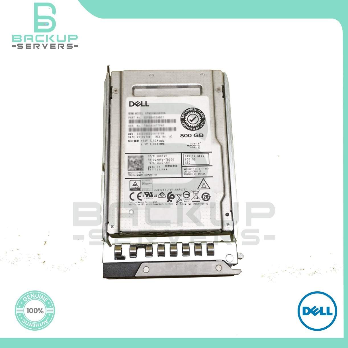 DHRVV Dell G14-G16 800GB 12Gbps Write-Intensive SAS 2.5″ MLC Internal SSD 0DHRVV