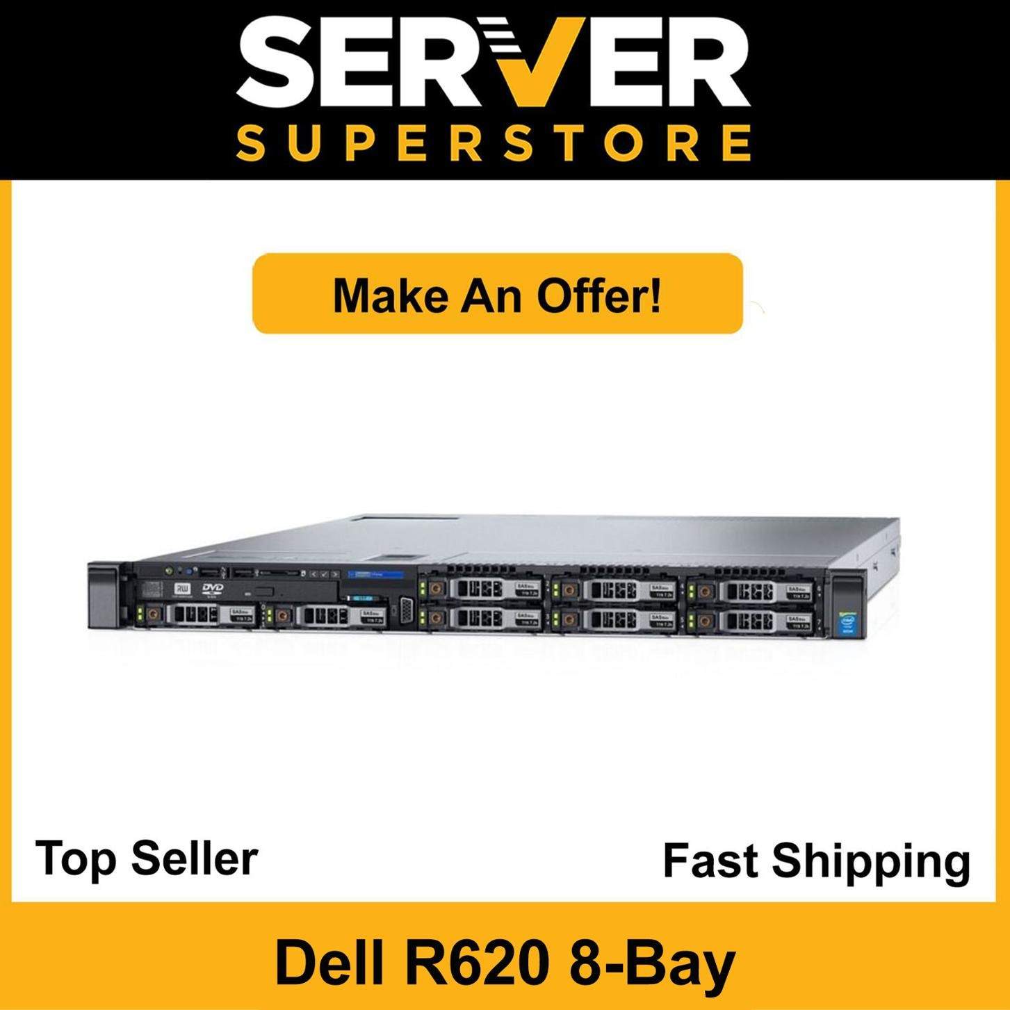 Dell PowerEdge R620 Server 2x E5-2620 V2 =12 Cores H710 32GB 2x 600GB SAS +rails