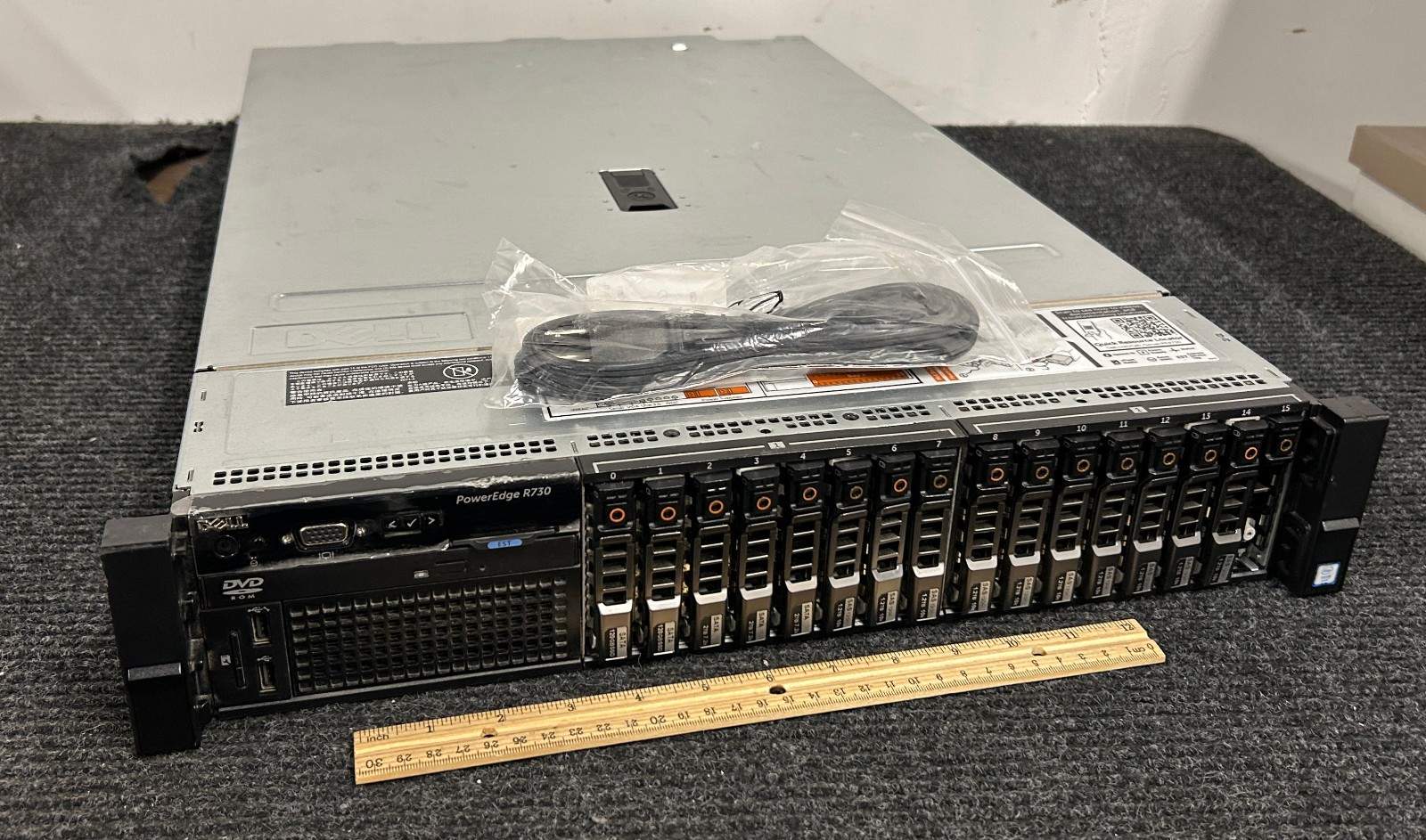 Dell PowerEdge R730 Server W 2x Intel Xeon E5-2640 V4 & 64GB RAM w/ Power Cord