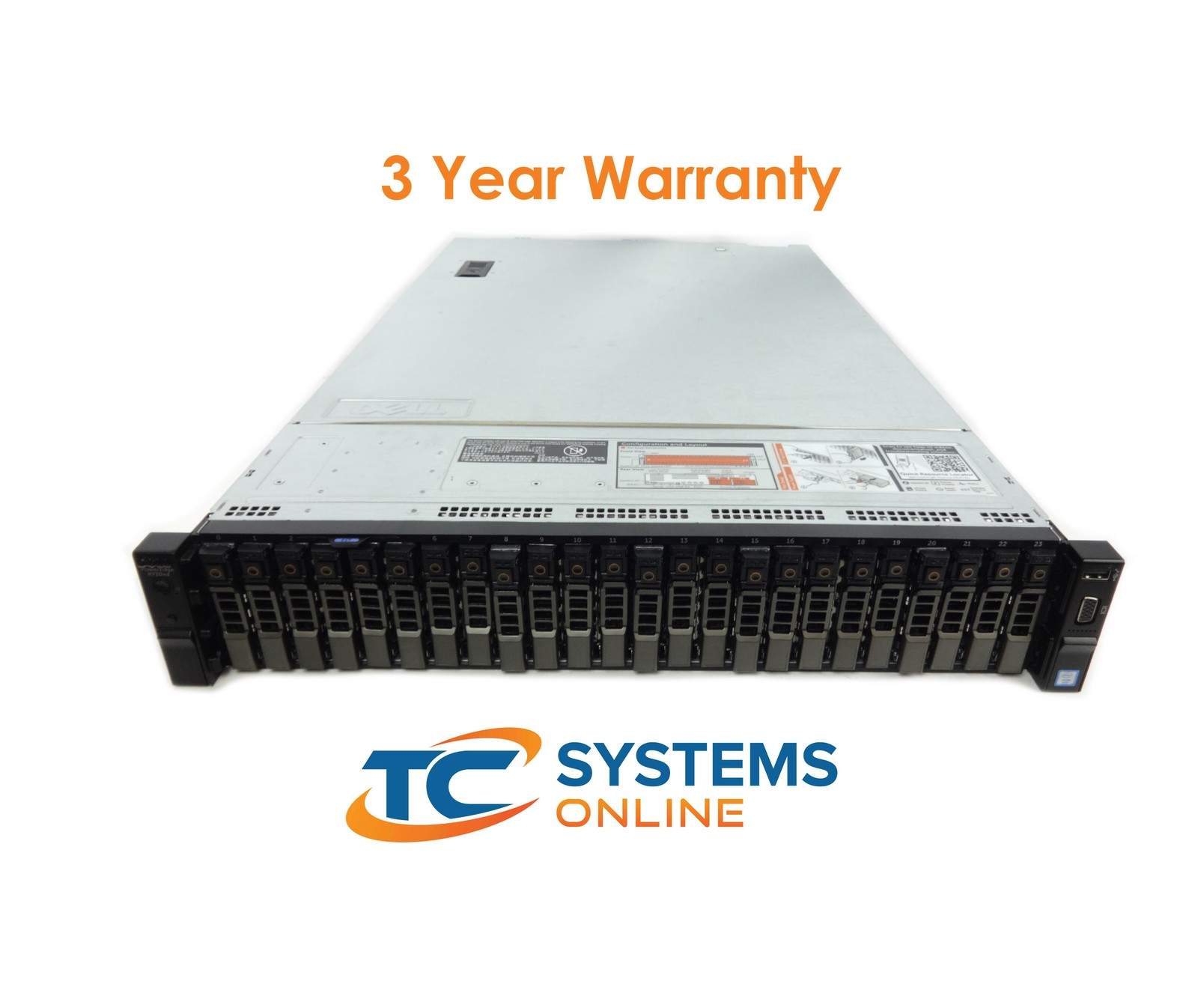 Dell R730XD 26SFF 2xE5-2643v3 3.4GHZ=12Cores 128GB 24×1.2TB 10K H730P