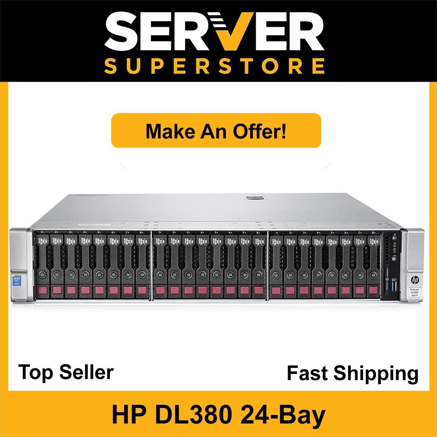 HP ProLiant DL380 G9 Server 2x E5-2698 V4 = 40 Cores P440ar 64GB RAM 4x trays