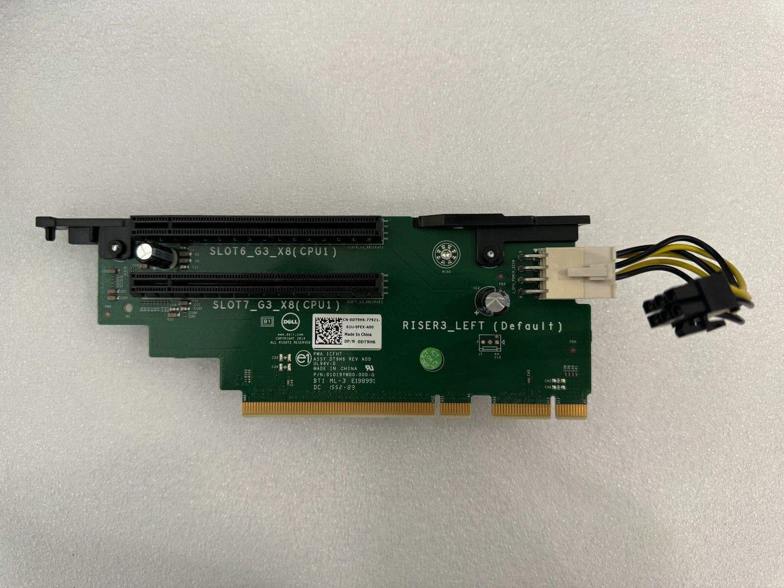 Dell PowerEdge R730 Server PCIe x8 Riser 3 Card Dell P/N: 0DT9H6 Tested