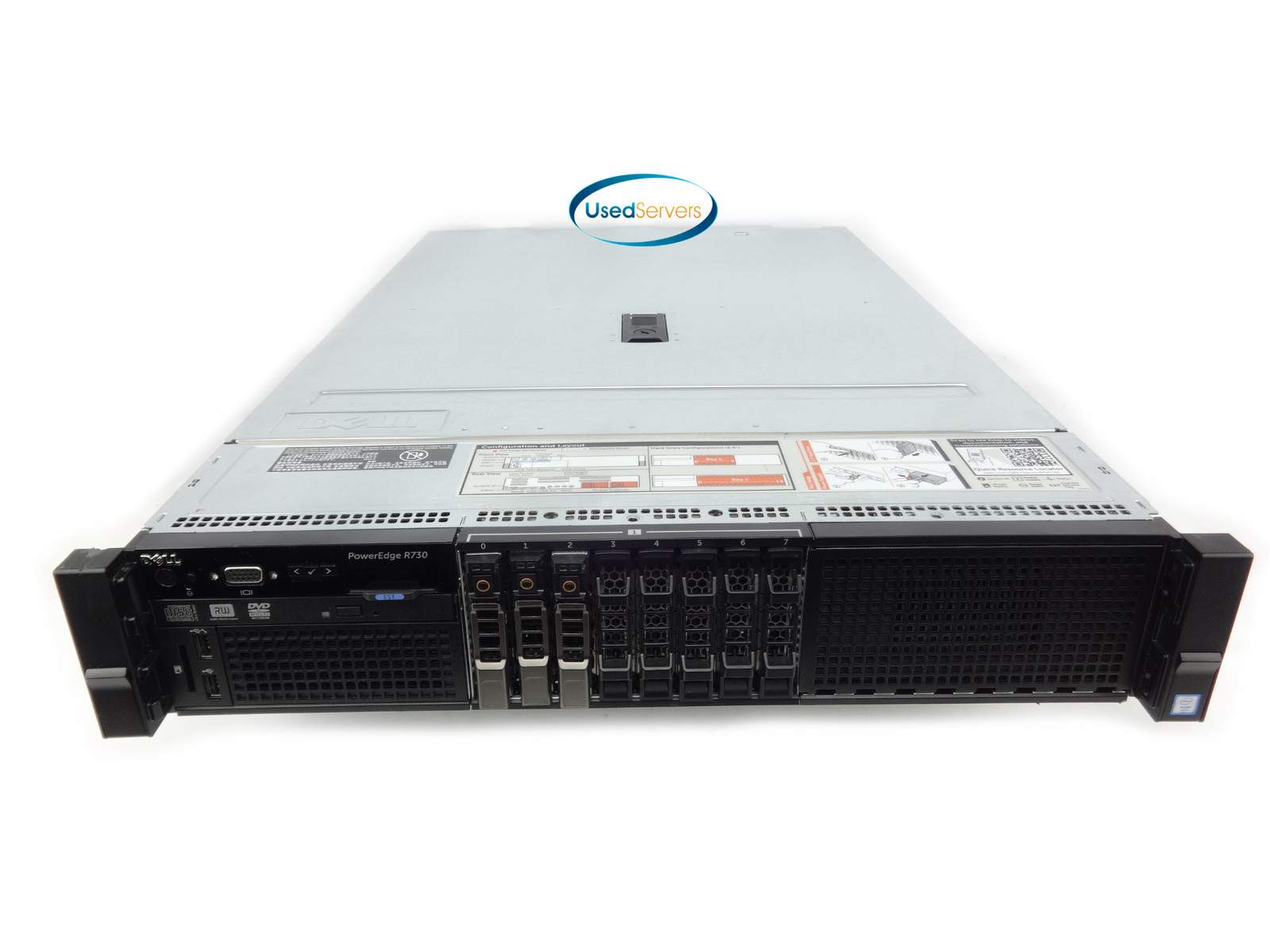 Dell R730 8SFF Server 128GB 2xE5-2650v3 2.3GHZ=20Cores 3xHD Tray H730