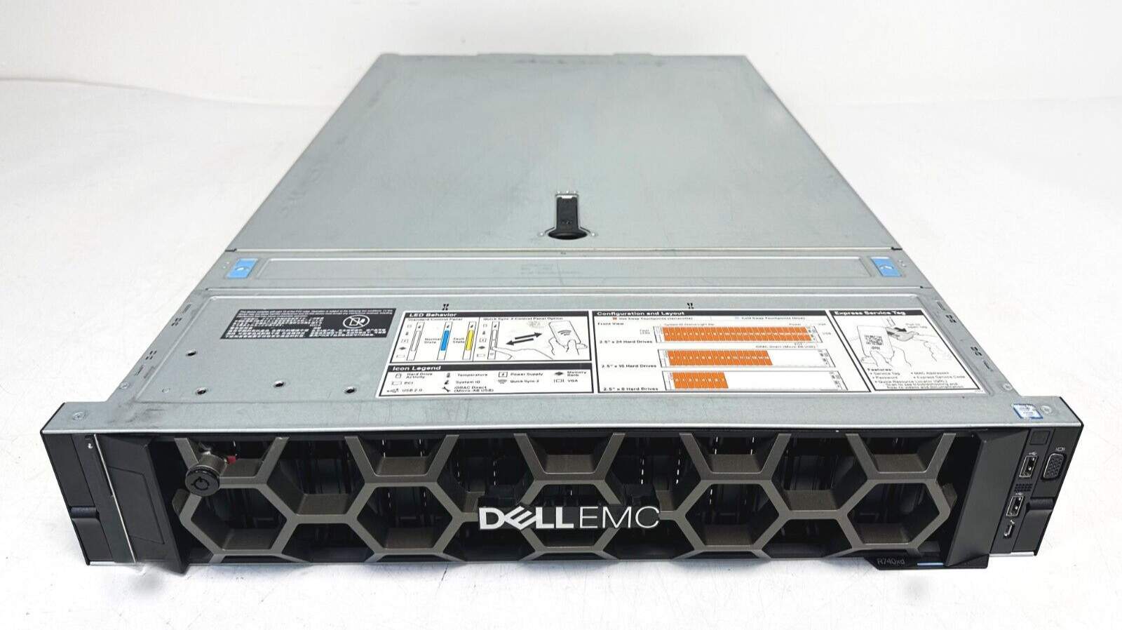 Dell PowerEdge R740XD Server 2x 4112 256GB H740P  24x 1.92TB 12G SAS SSD Rack