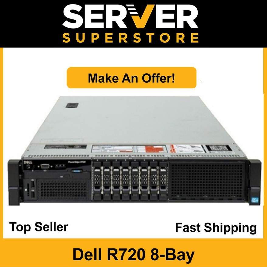 Dell PowerEdge R720 Server 2x E5-2680 V2=20 Cores H710 128GB RAM 2x NEW 1TB SSD