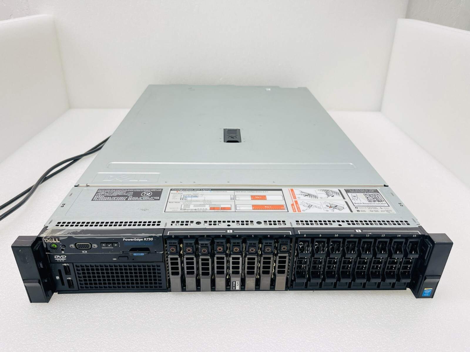 Dell PowerEdge R730 Server With 2x Intel E5-2660V3 2.60Ghz, RAM 128GB & Dual PSU