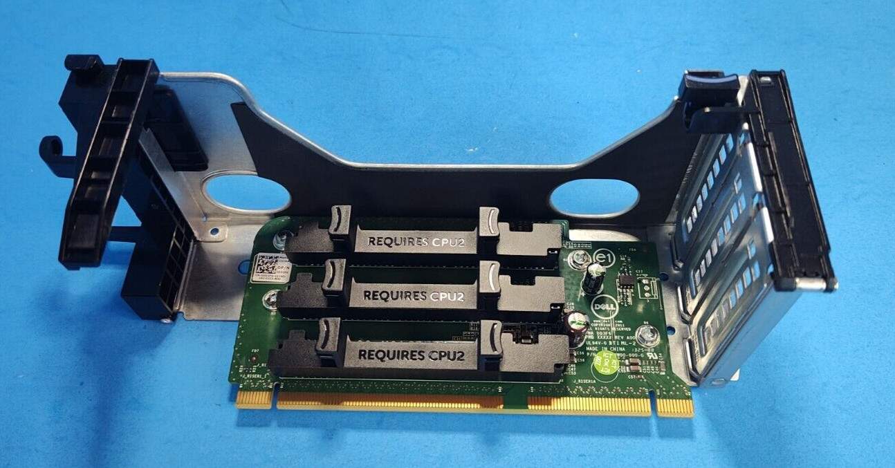 Dell PowerEdge R720 Server Riser 1 Cage w/3x PCI-Express 3.0 x8 Card Slots 1JDX6