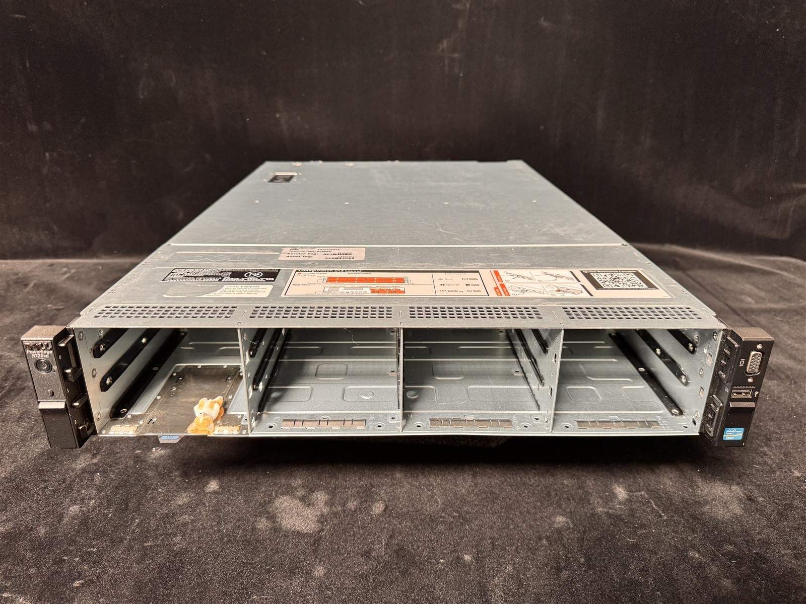 DELL POWEREDGE R720xd 12LFF 2x 10 CORE E5-2660V2 2.2GHz 128GB 12x 2TB SSD H710