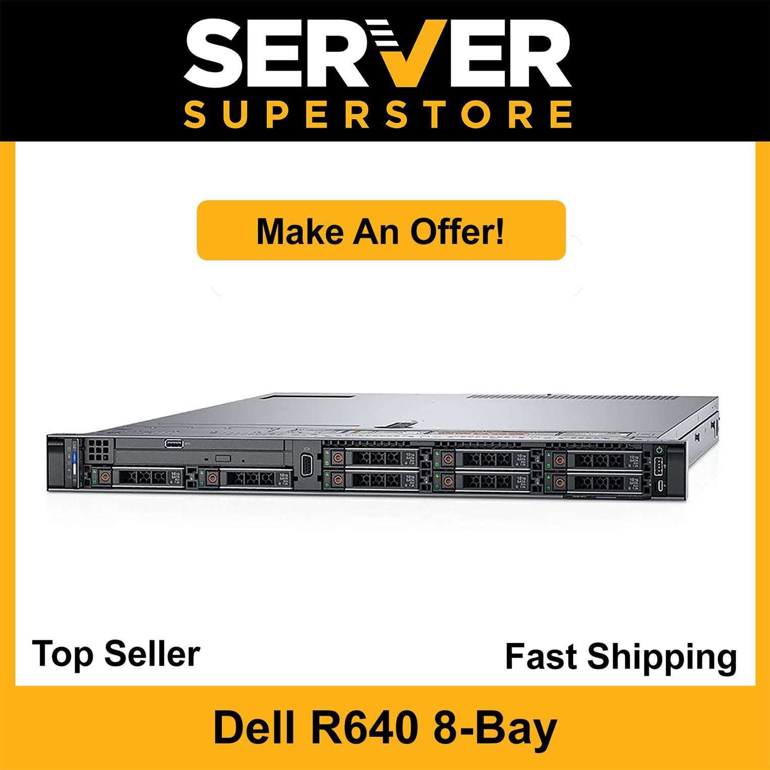 Dell PowerEdge R640 Server 2x Gold 6140 = 36 Cores H330 64GB RAM 4x 1TB SSD