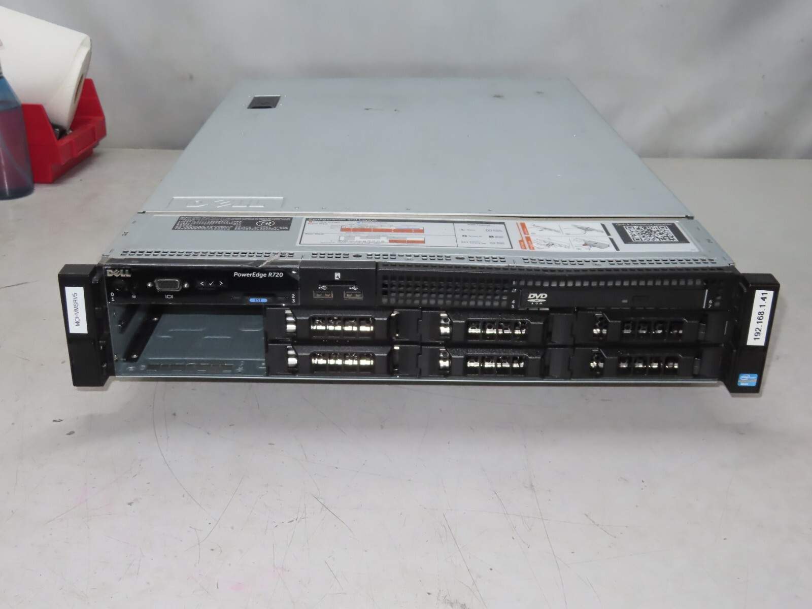 Dell PowerEdge R720 Server CPU E5-2690 2.90 GHz RAM 384GB PS 06W2PW ST: 5F638Y1
