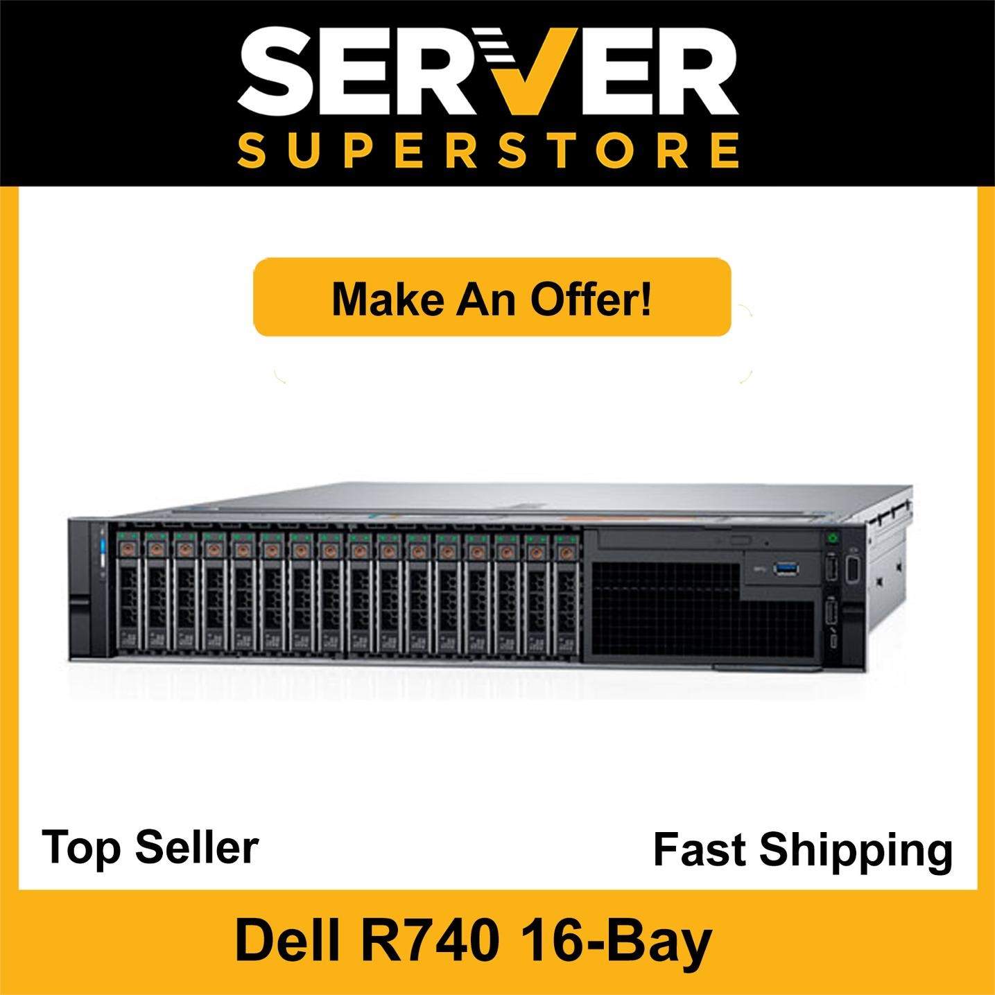 Dell PowerEdge R740 Server 2x Silver 4208=16 Cores 32GB RAM H730P 2x 600GB SAS