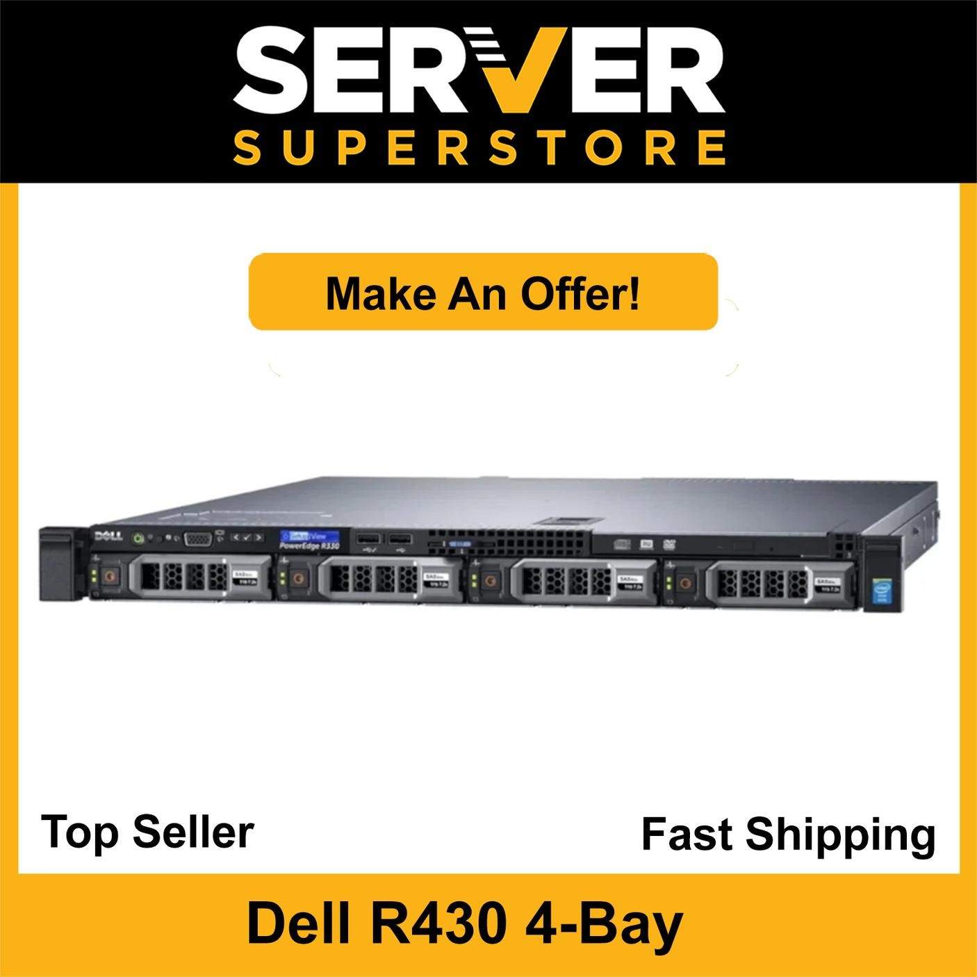 Dell PowerEdge R430 Server 2x E5-2680 V4 = 28 Cores | H730 | 32GB | 2x 4TB SAS