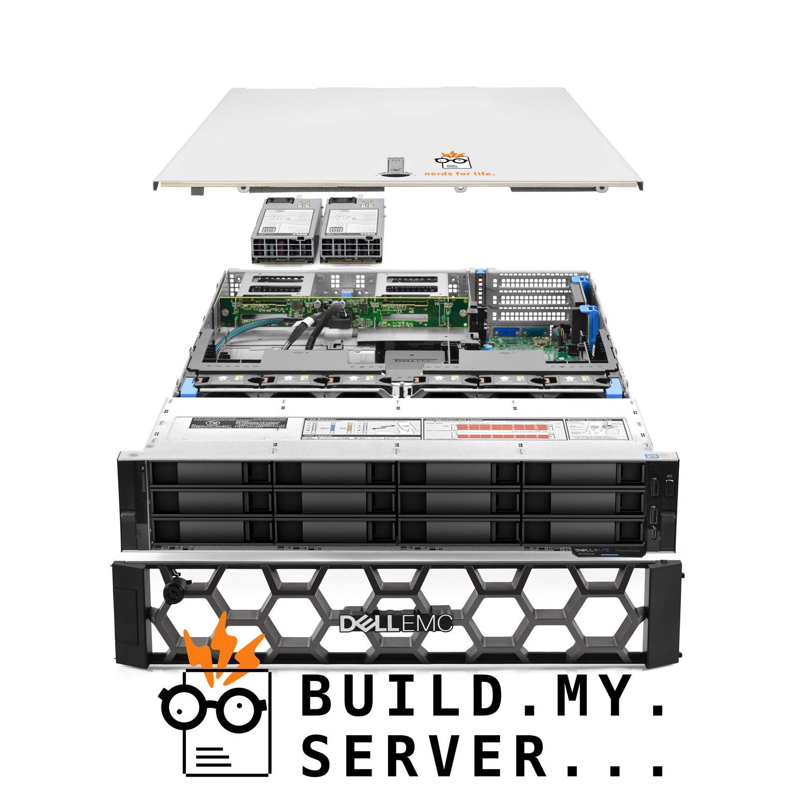 Dell PowerEdge R740xd Server 3.50Ghz 16-Core 256GB RAM 2x 960GB SSD +12x Caddies