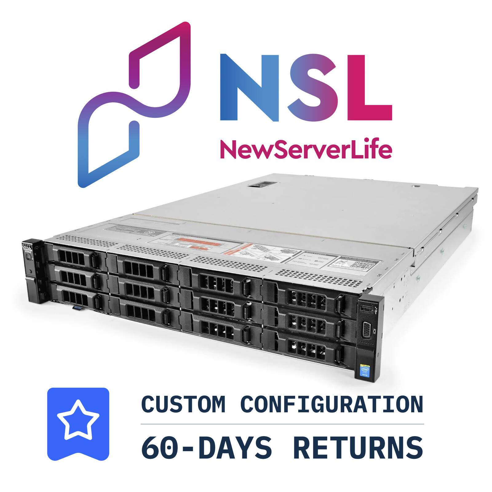 DELL R730XD 12LFF + 4LFF + 2SFF 2x E5-2695v3 2.3GHz =28 Cores 128GB H730 4xRJ45