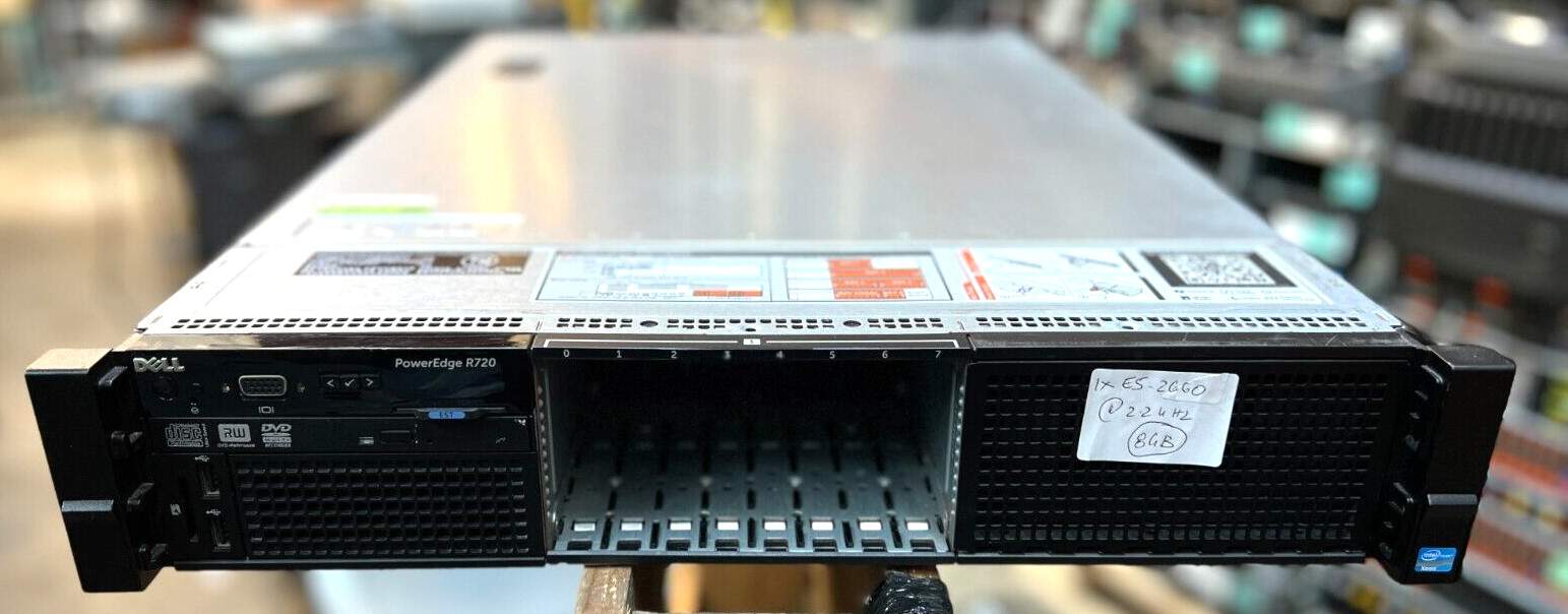 Dell PowerEdge R720 Server |  Xeon E5-2660 @2.20GHz 8GB No HDD 2xPSU
