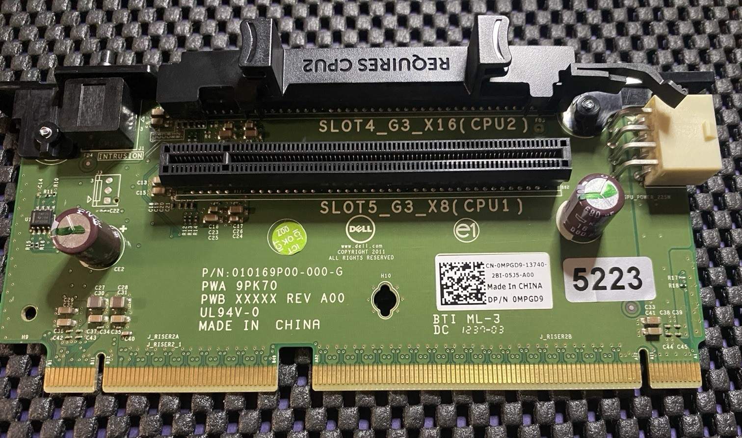 Dell RISER 2 Card  For PowerEdge R720 R720XD | Dell P/N 0MPGD9