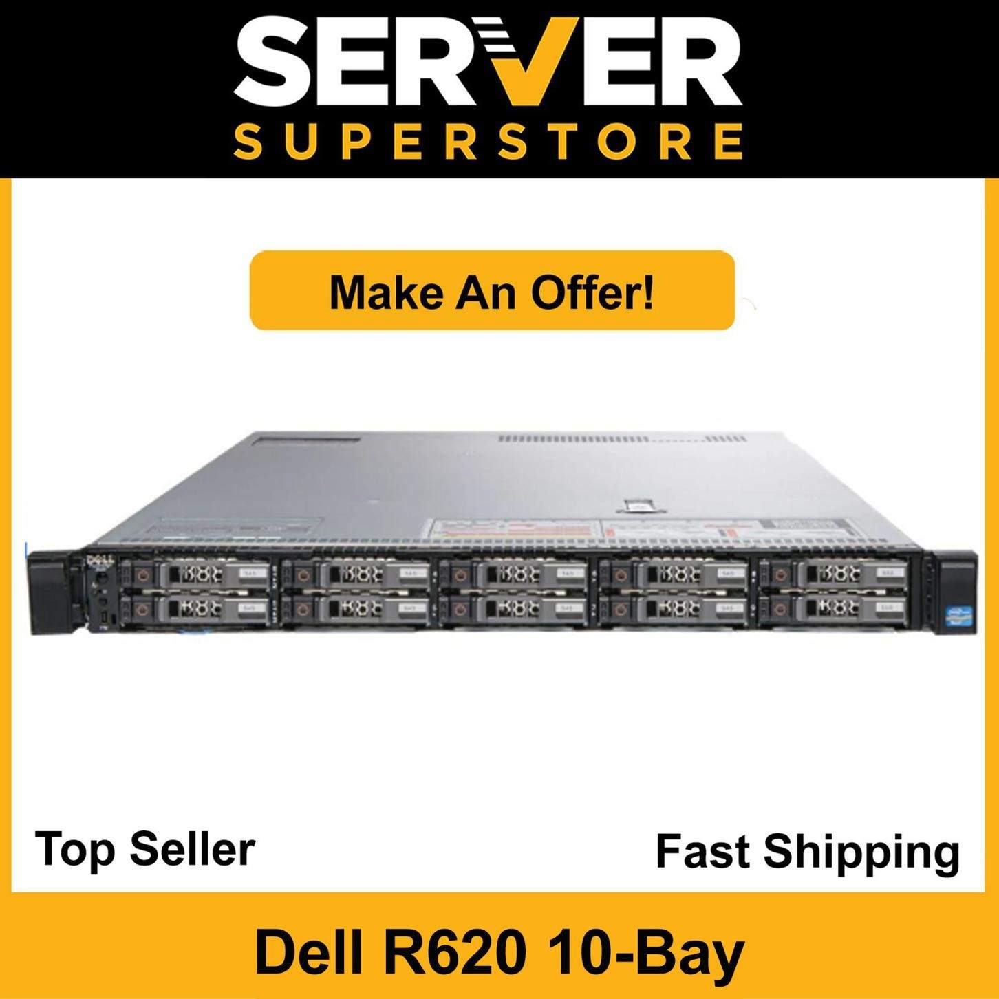 Dell PowerEdge R620 Server 2x E5-2650 V2 = 16 Cores H710 128GB 2x NEW 500GB SSD