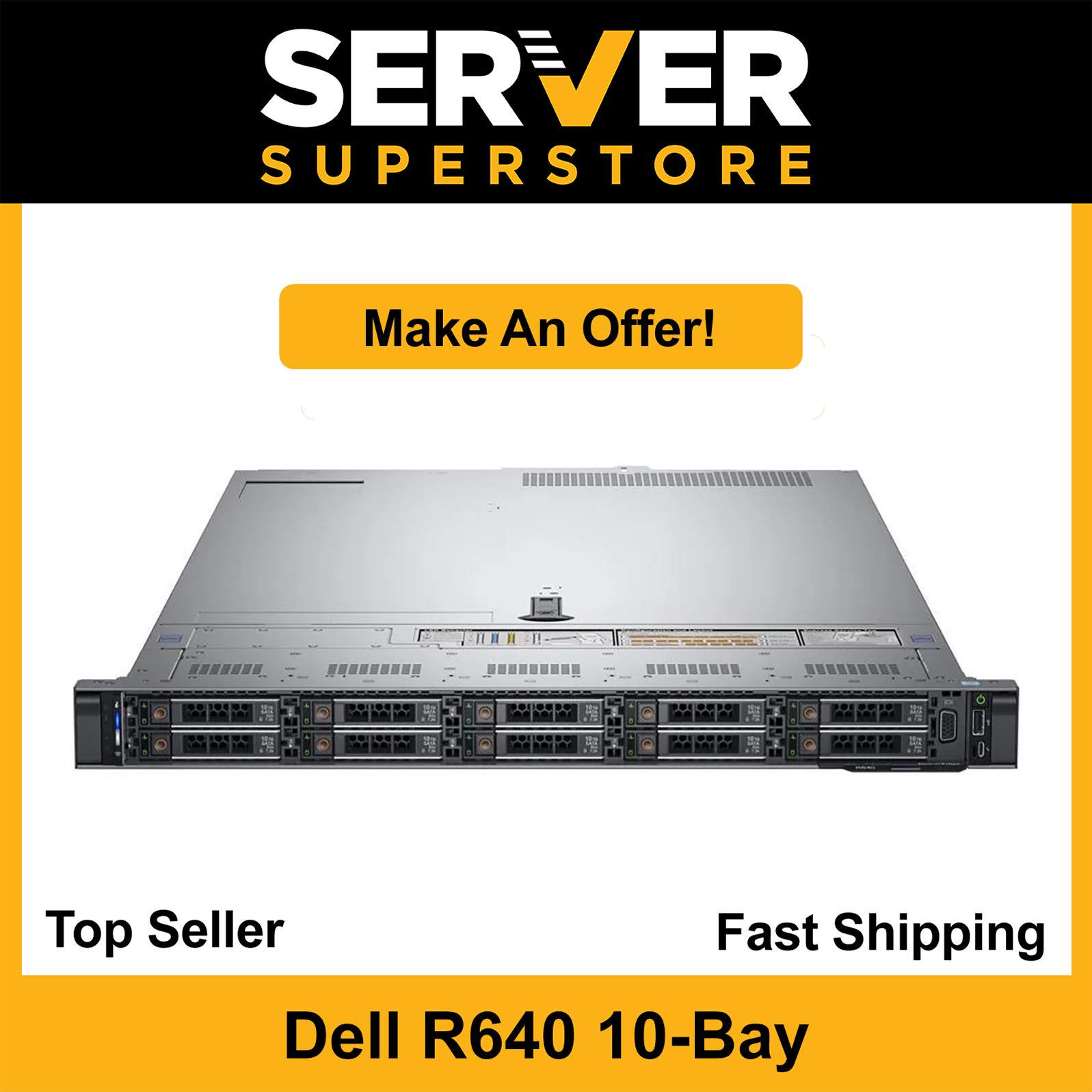 Dell PowerEdge R640 Server 2x Silver 4116 = 24 Cores H730P 128GB RAM 4x 1TB SSD